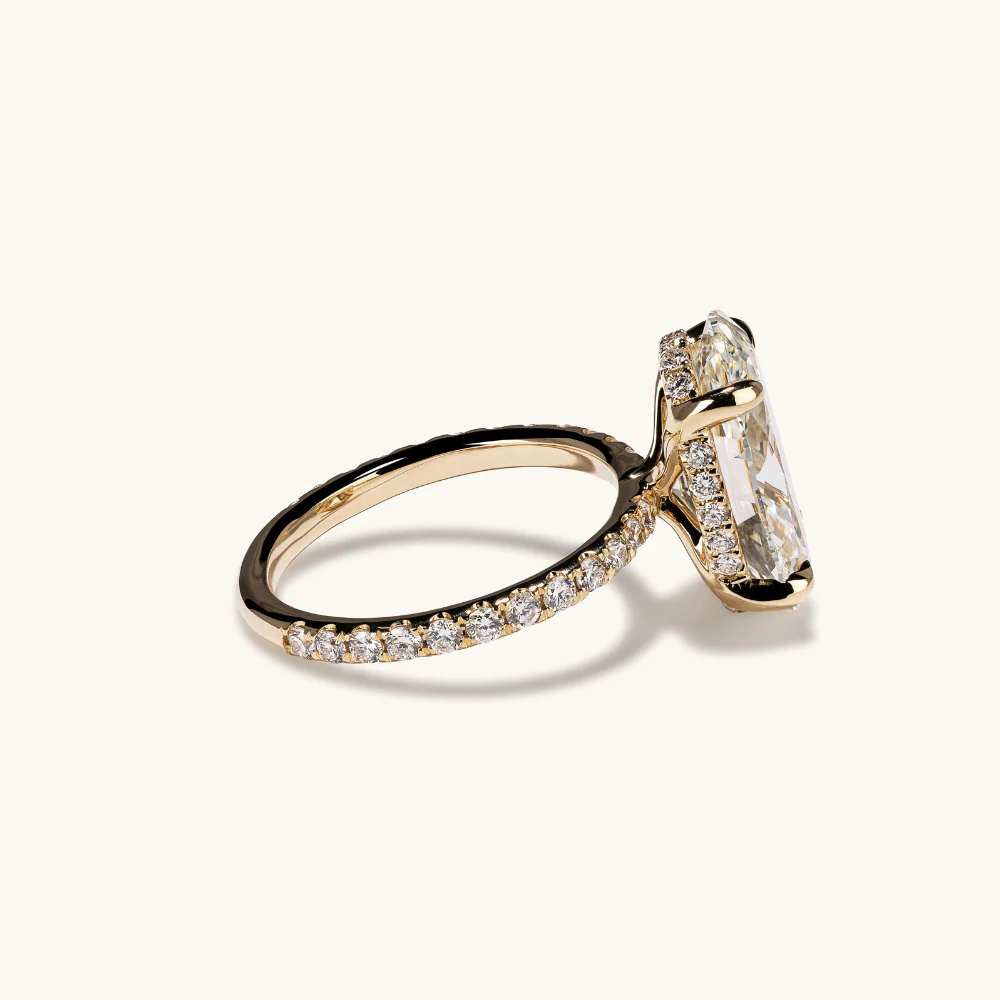 Oval Lab Diamond Engagement Ring with Signature Setting - Image 9