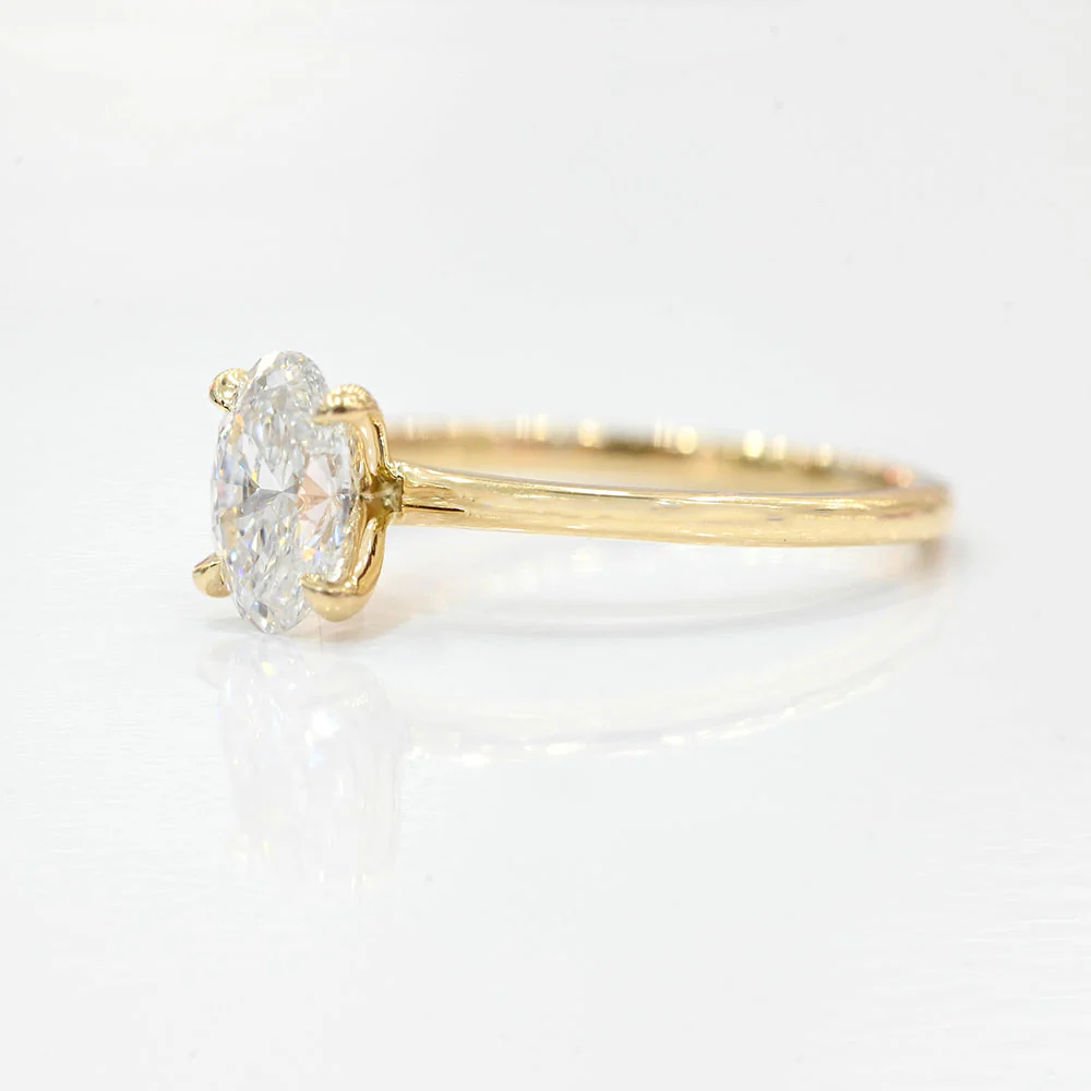 Oval Lab Diamond Solitaire Engagement Ring - Image 11