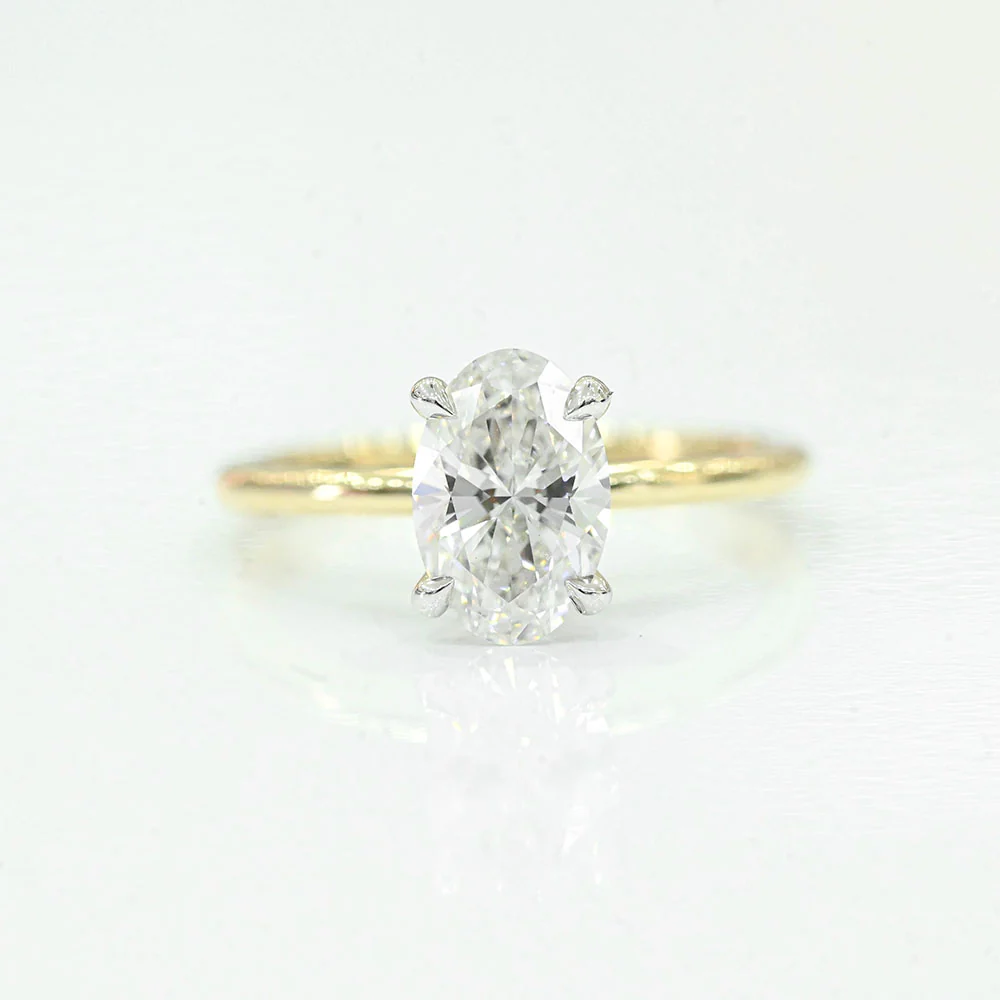 Oval Lab Diamond Solitaire Engagement Ring - Image 12
