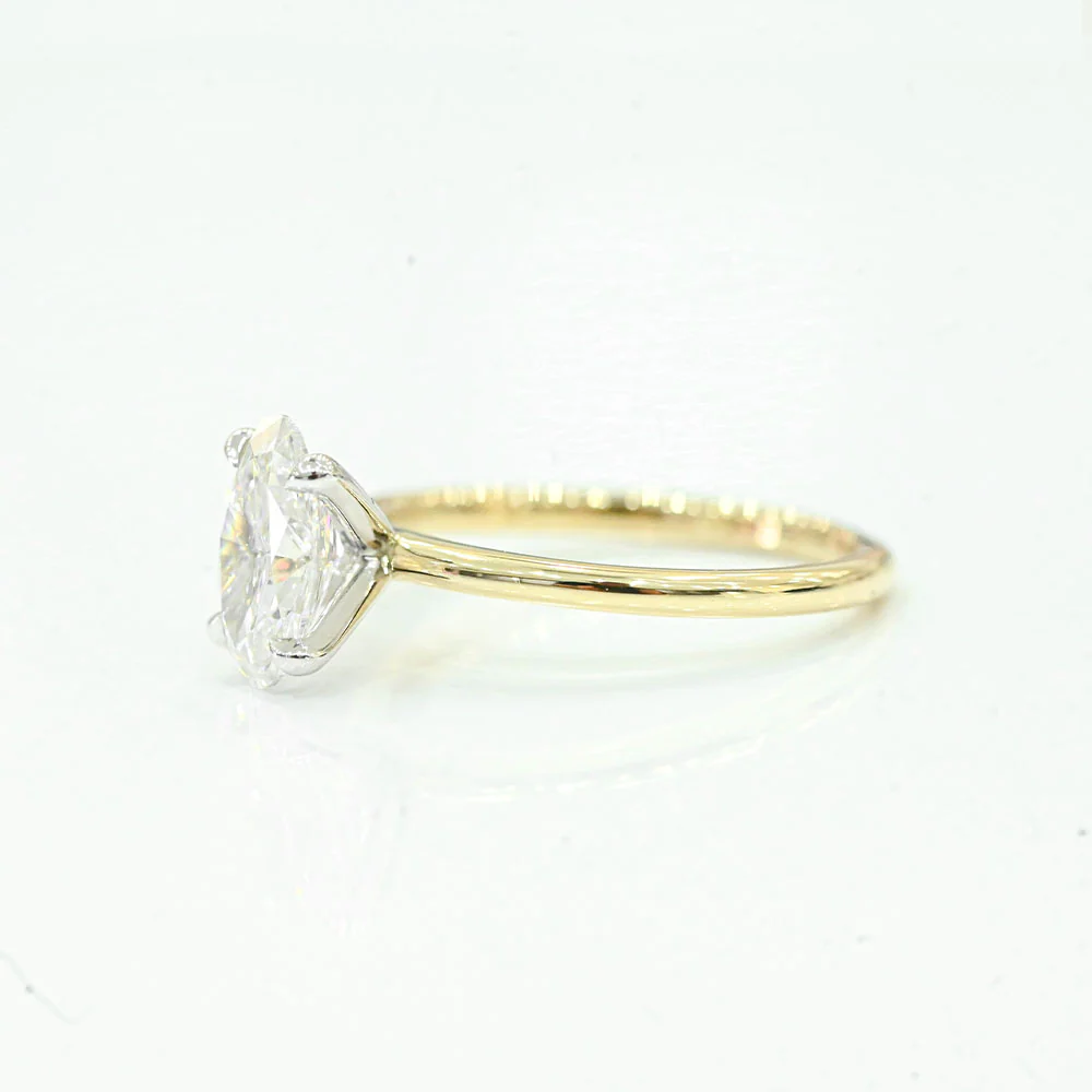 Oval Lab Diamond Solitaire Engagement Ring - Image 13