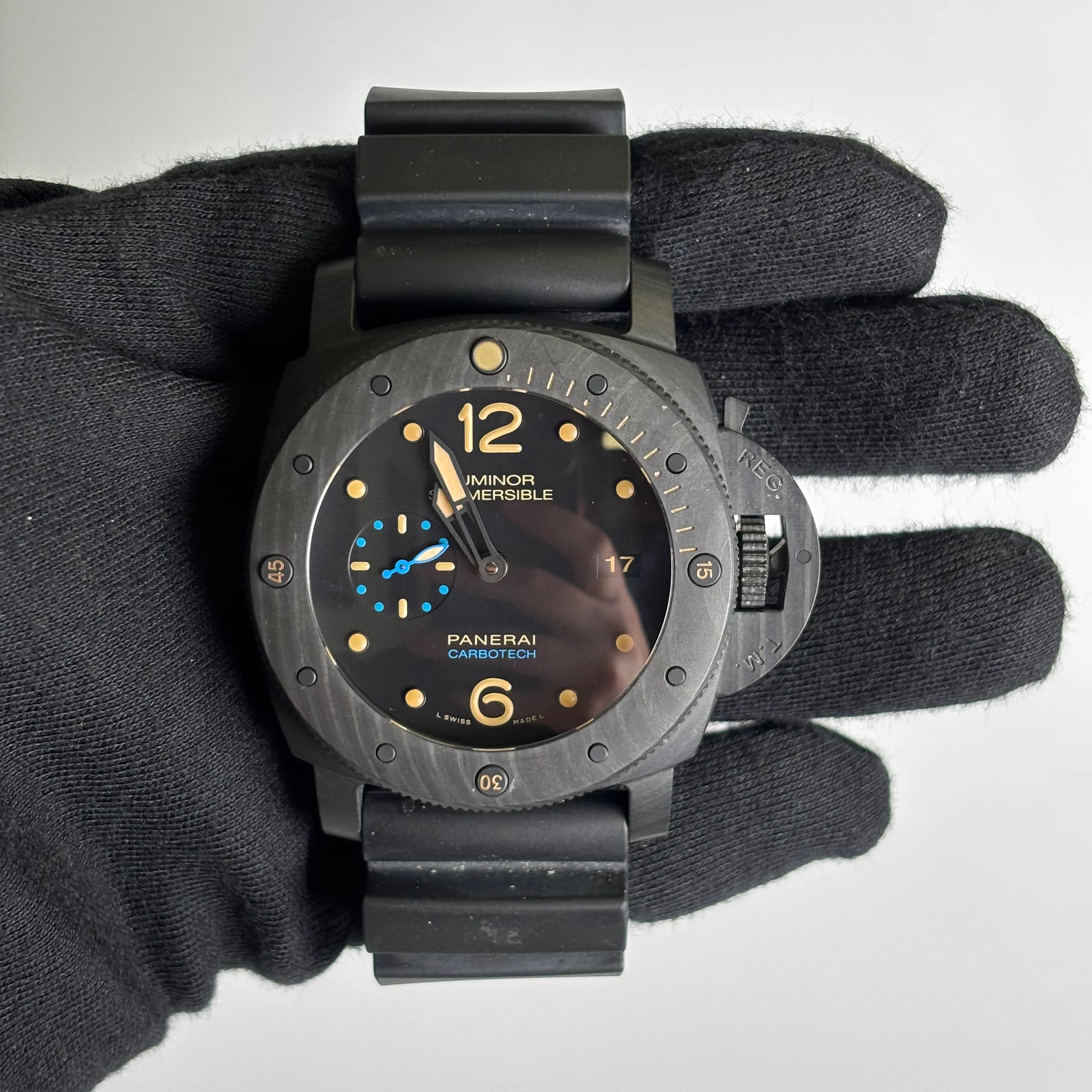 Panerai Carbotech 47mm Black Dial Watch Ref# PAM00616 - Image 2