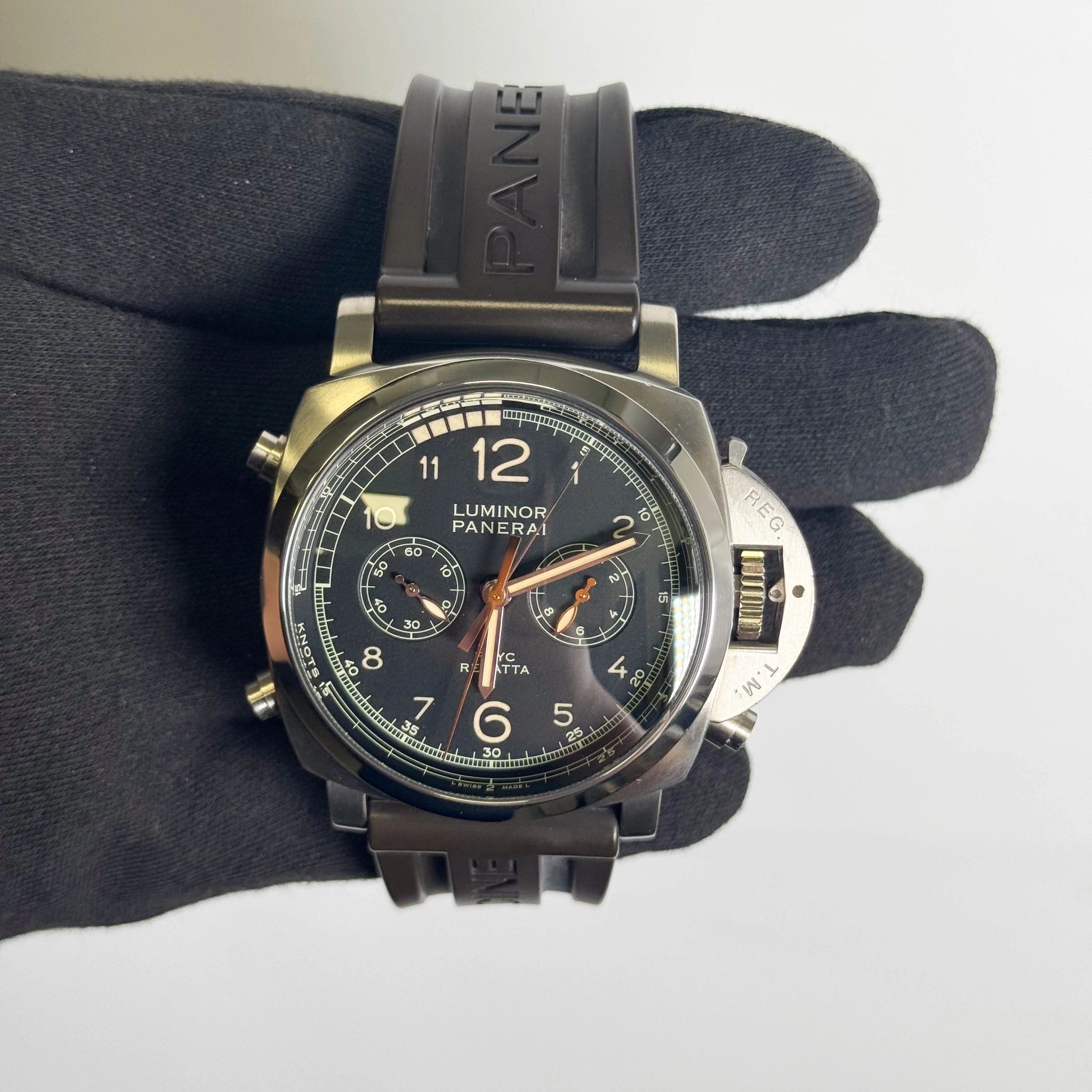 Panerai Luminor 1950 Reggata PCYC 3 Days 47mm Black Dial Watch Ref# PAM00652 - Image 6