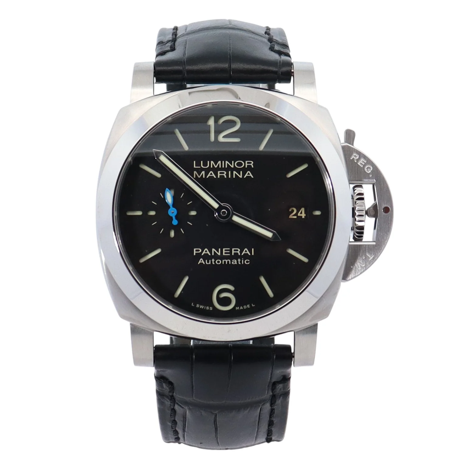 Panerai Luminor 40mm Black Dial Watch Ref# PAM01372