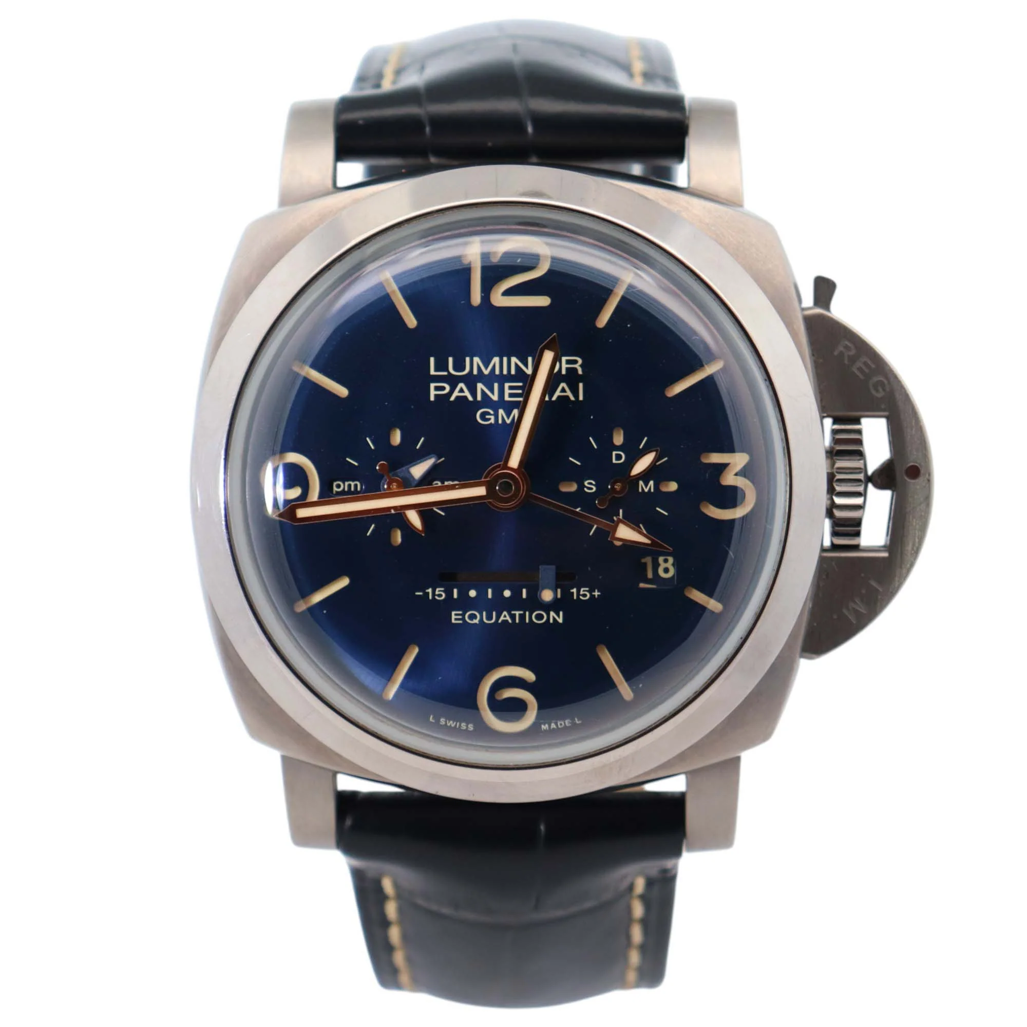 Panerai Luminor 47mm Blue Dial Watch Ref# PAM00670