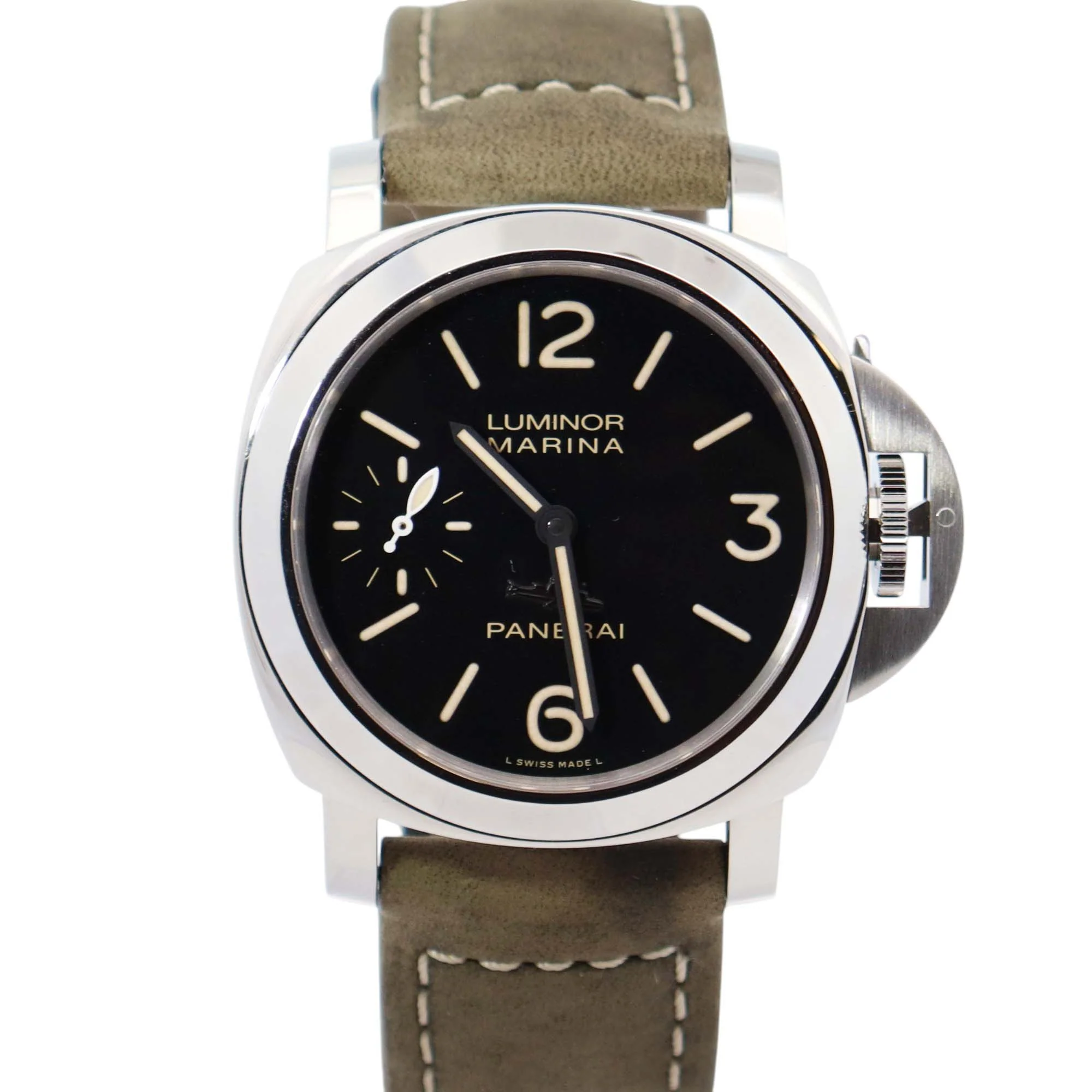 Panerai Luminor 44mm Black Dial Watch Ref# PAM00456