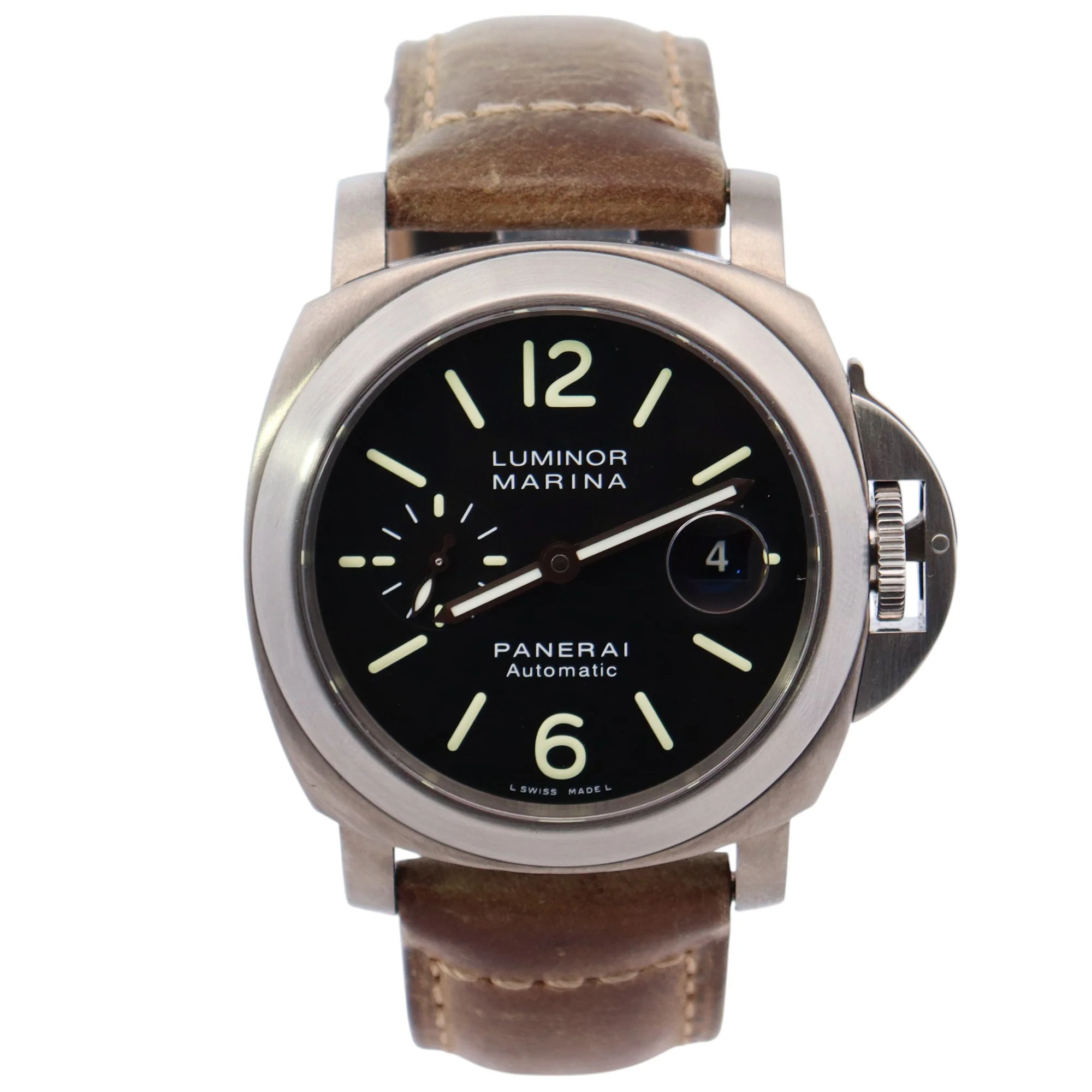 Panerai Luminor 44mm Black Dial Watch Ref# PAM00240
