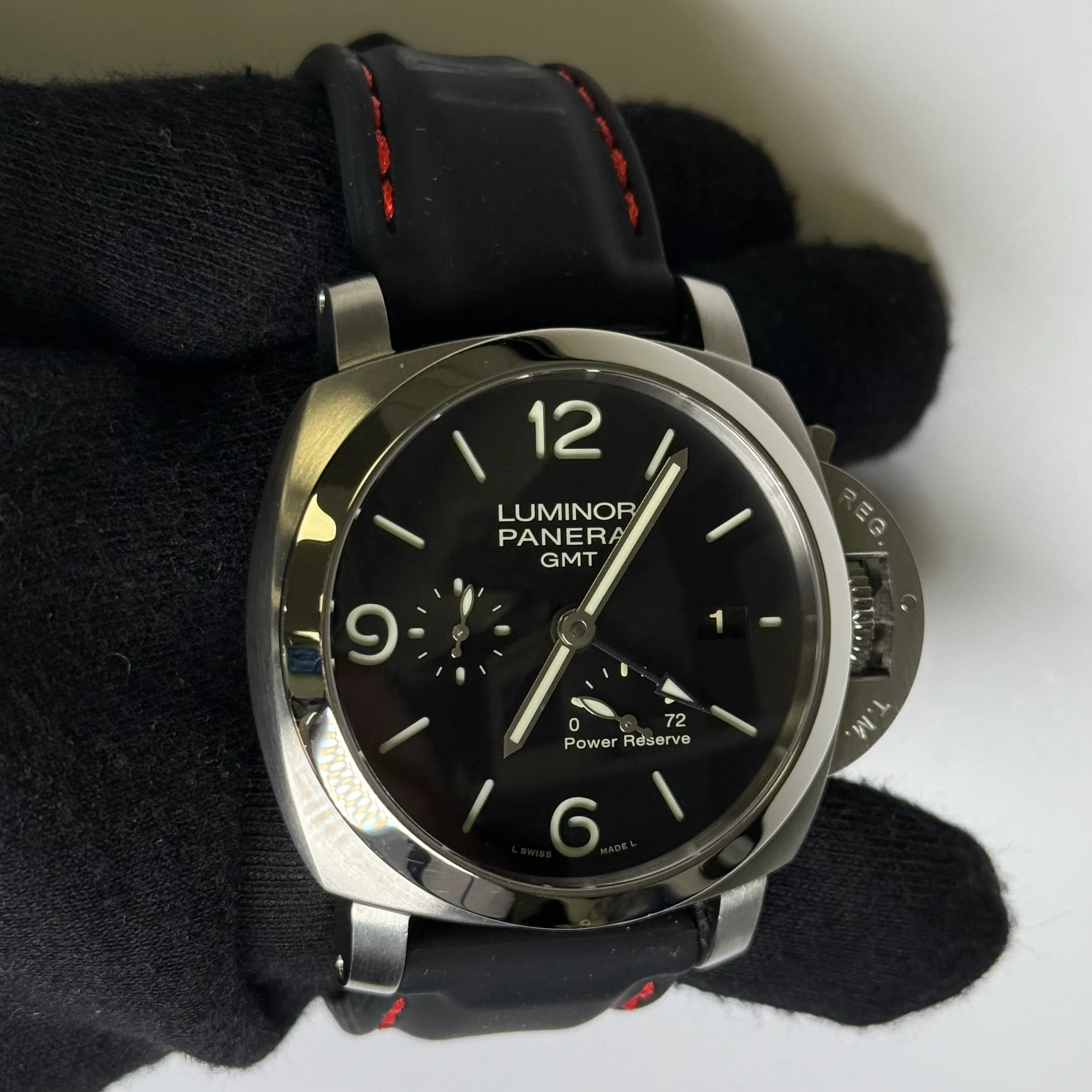 Panerai Luminor 44mm Black Dial Watch Ref# PAM00321 - Image 2