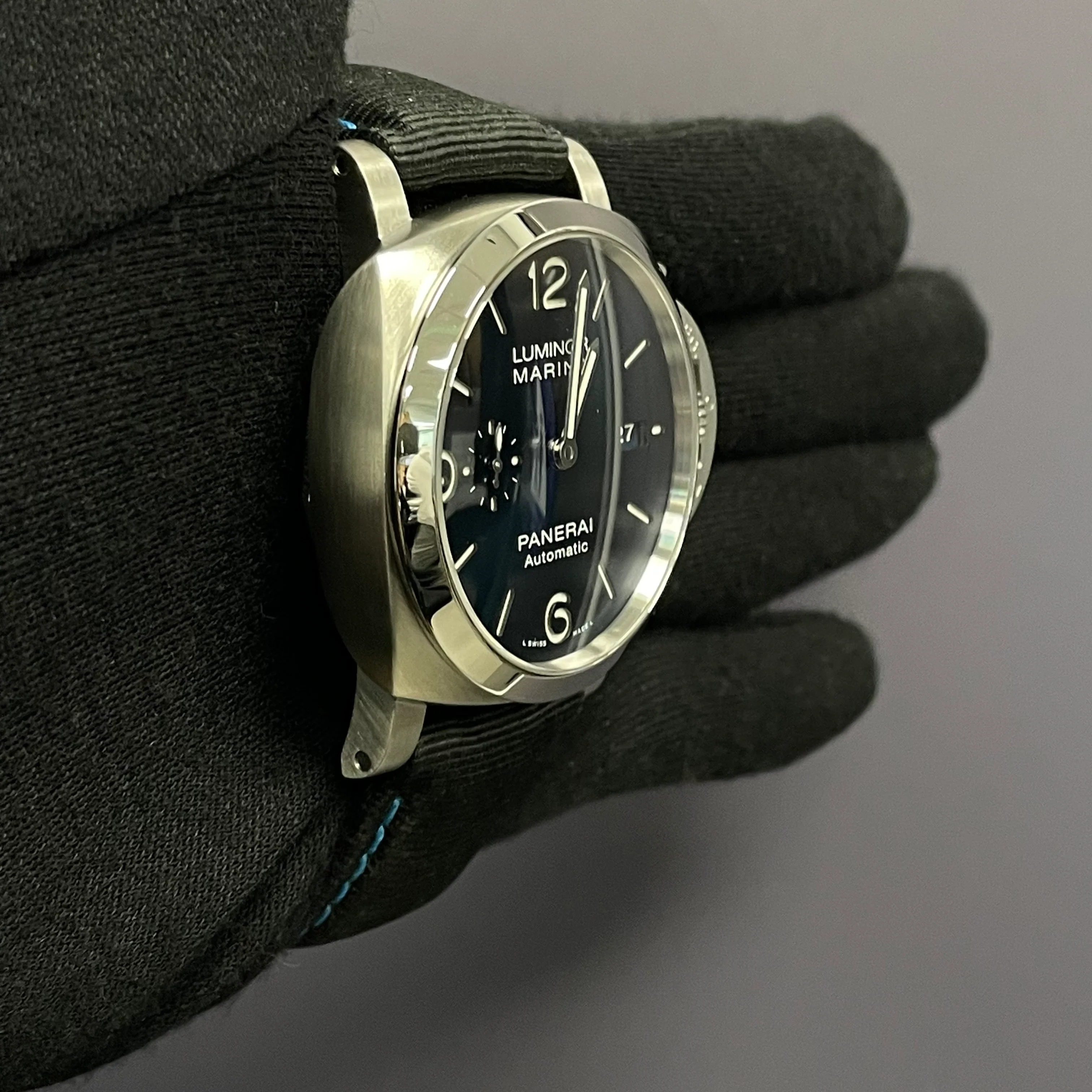 Panerai Luminor 44mm Blue Dial Watch Ref# PAM01313 - Image 3