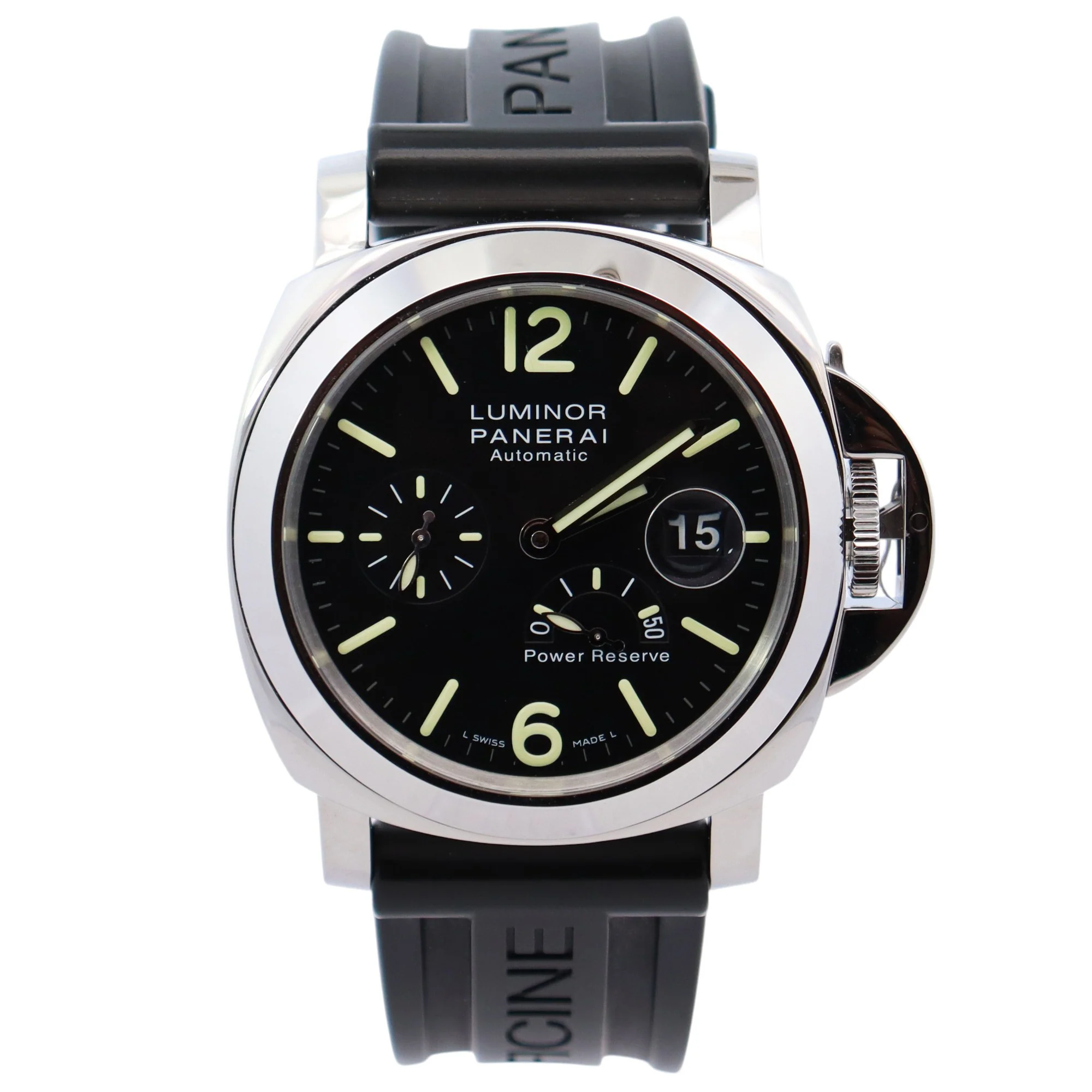 Panerai Luminor 44mm Black Dial Watch Ref# PAM01090