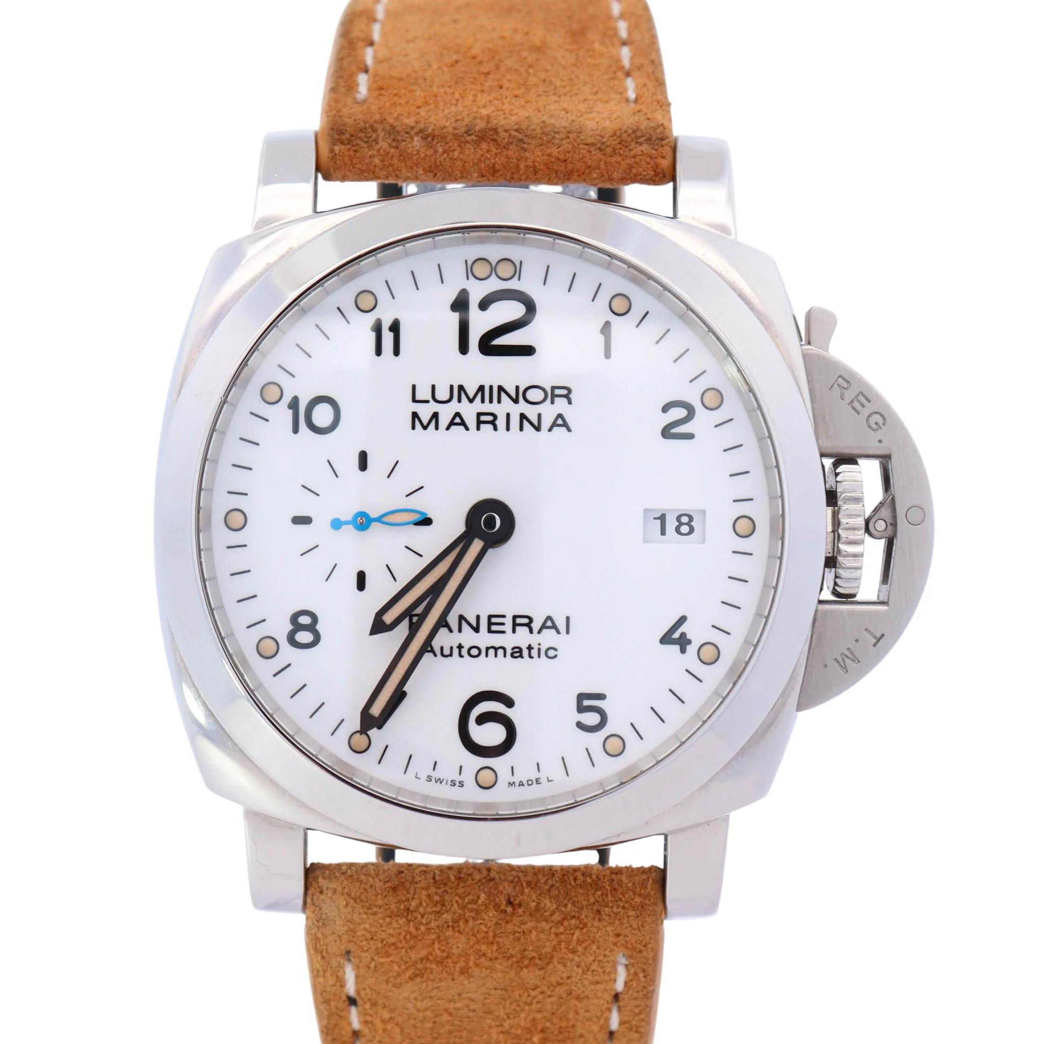 Panerai Luminor Marina 44mm White Dial Watch Ref# PAM01499