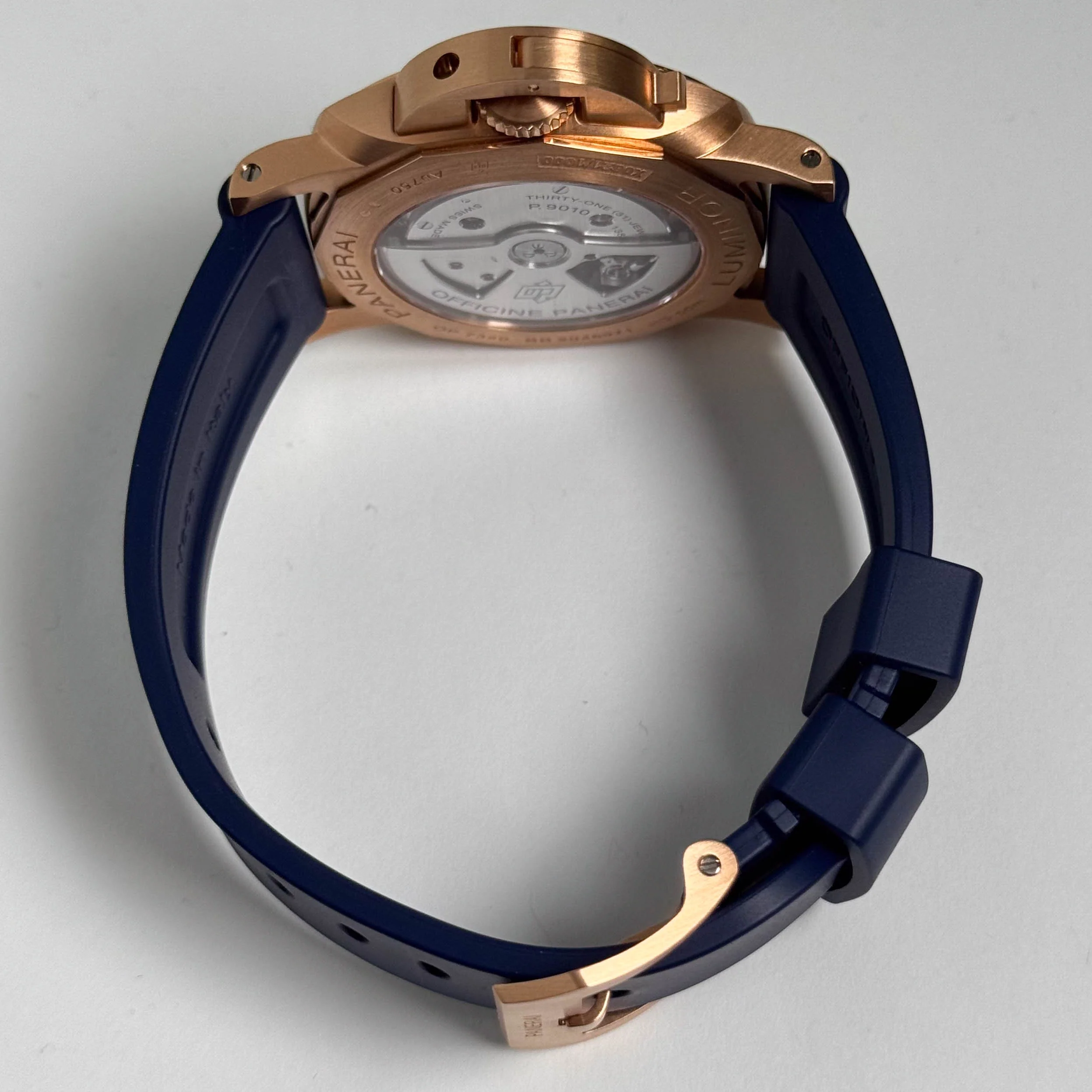 Panerai Luminor Marina Goldtech 44mm Blue Dial Watch Ref# PAM01112 - Image 4