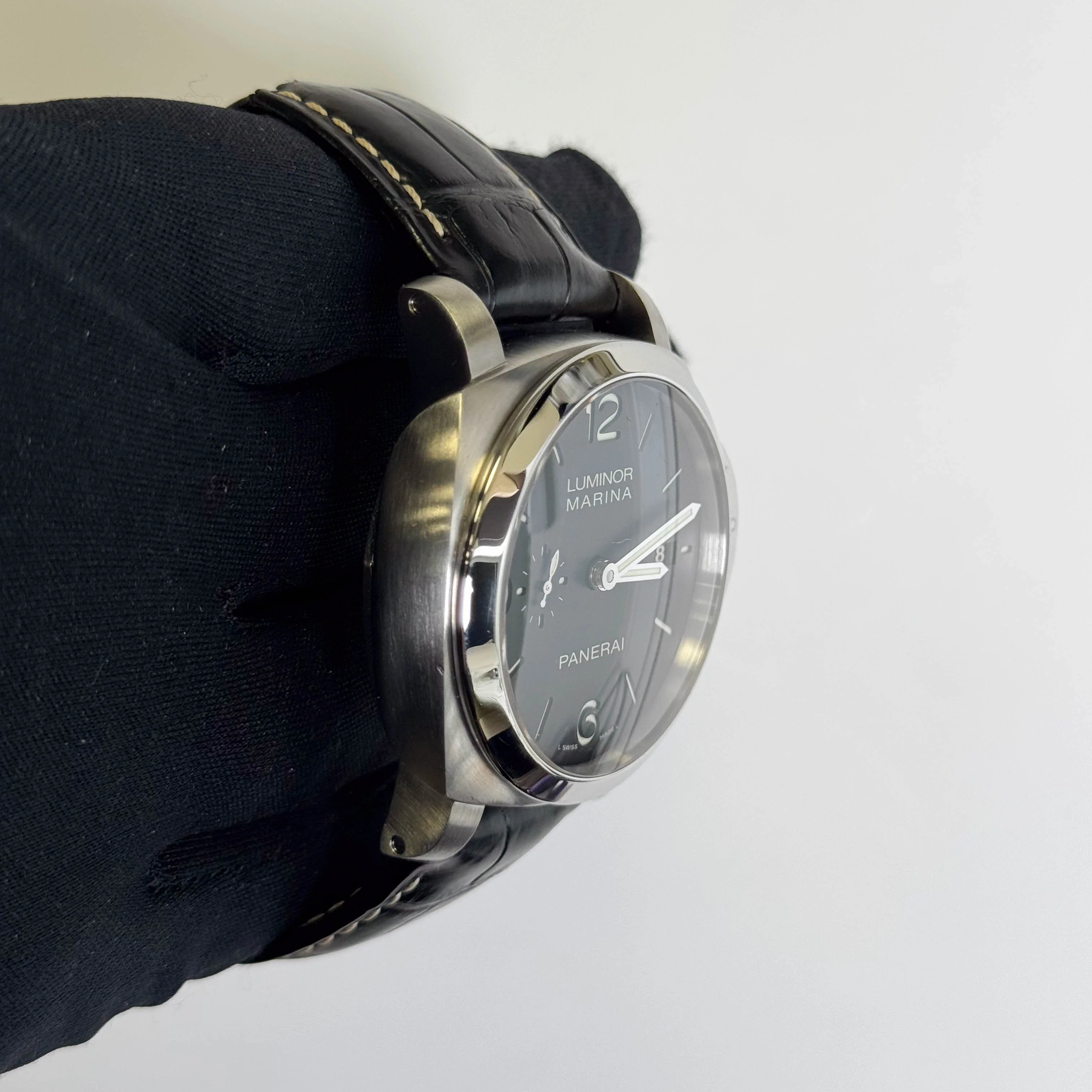 Panerai Luminor Stainless Steel 44mm Black Dial Watch Ref# PAM00312 - Image 3