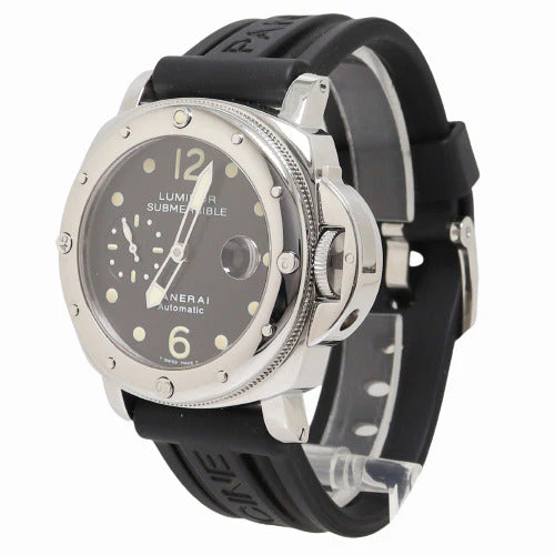 Panerai Men's Luminor Submersible Stainless Steel 44mm Black Dot Dial Watch Reference# - Image 2