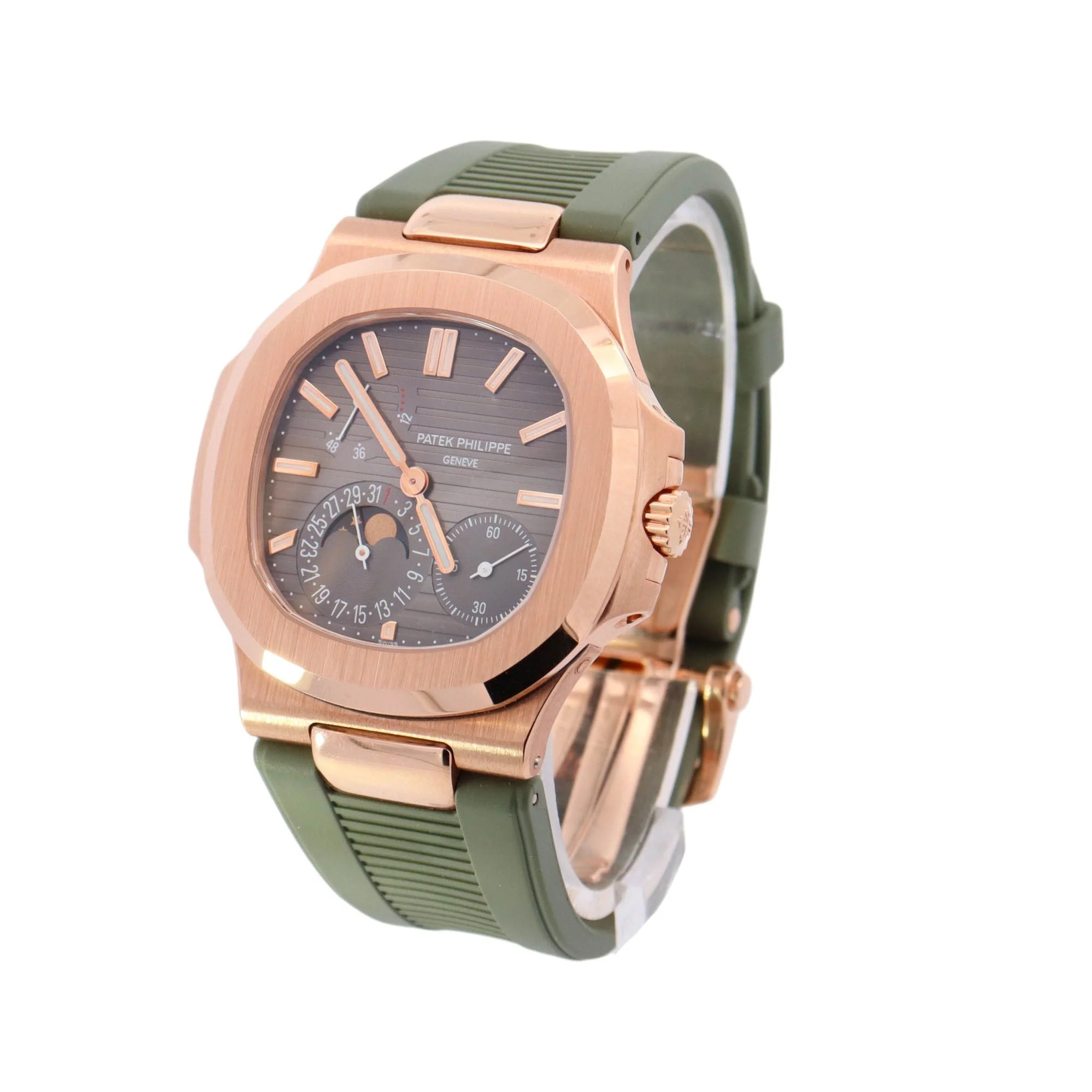 Patek Philippe Rose Gold 40.8mm Grey Stick Dial Watch Reference# 5712R/-001 - Image 2