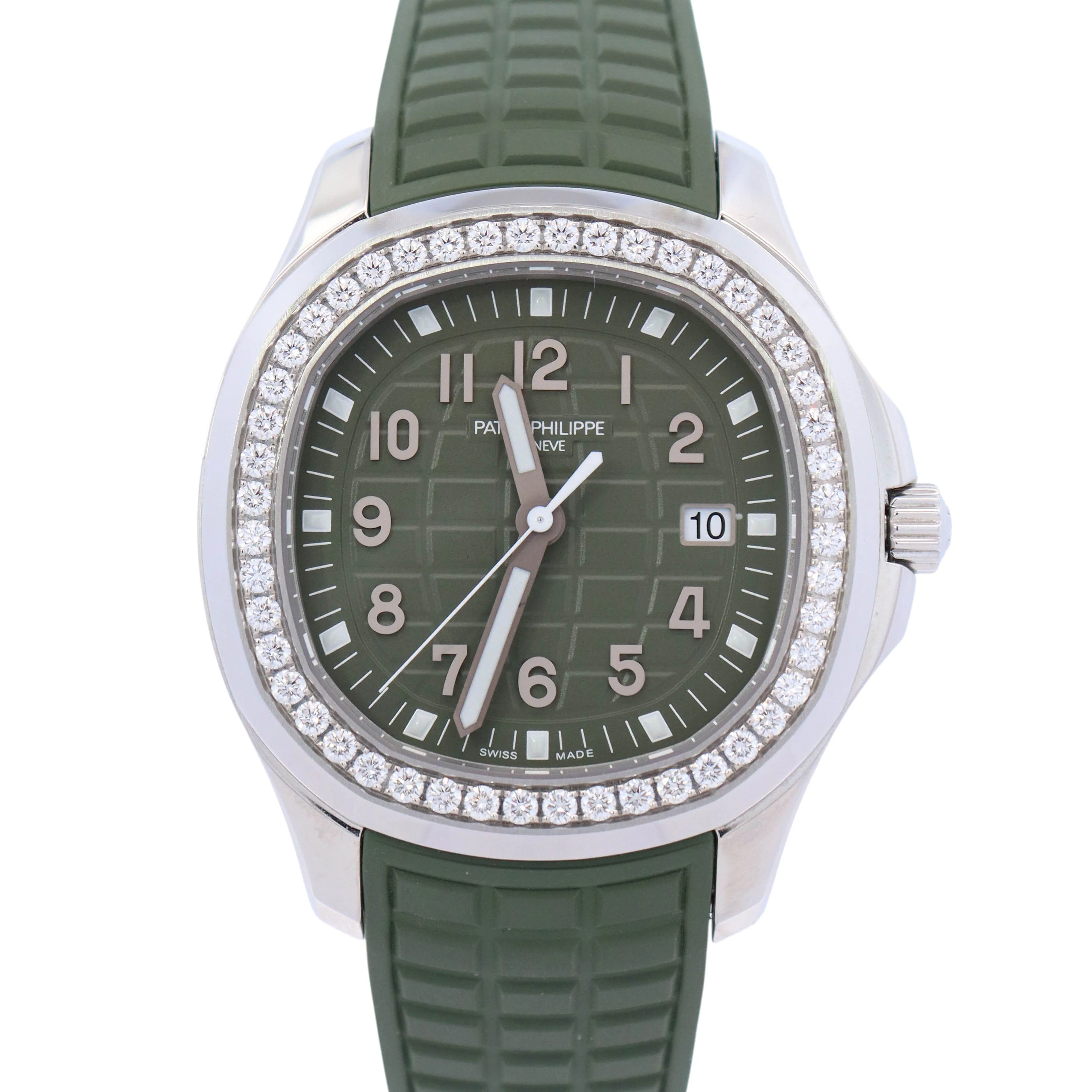 Patek Philippe Aquanaut 38.8mm Green Dial Watch Ref# 5267/200A-011