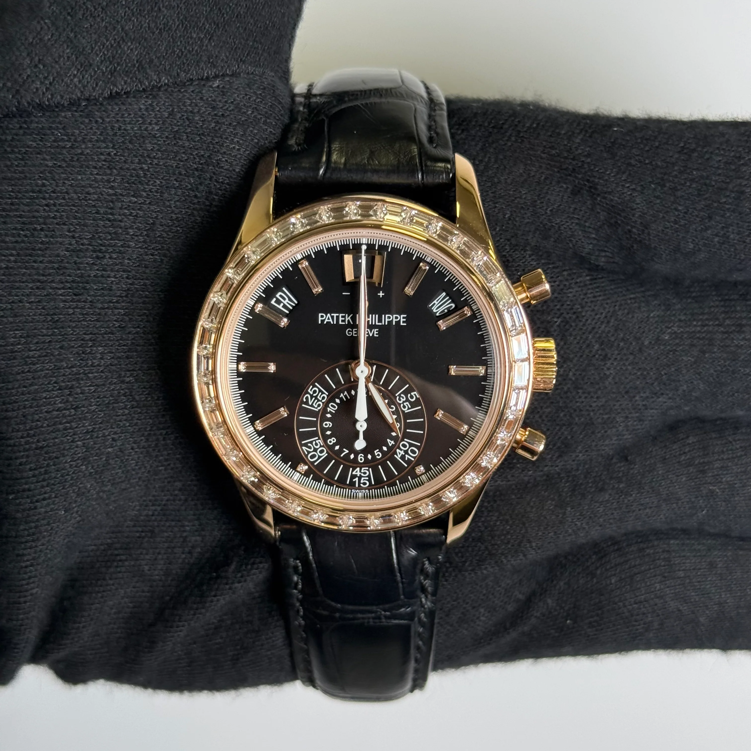 Patek Philippe Annual Calendar 40.5mm Black Dial Watch Ref# 5961R-010 - Image 2