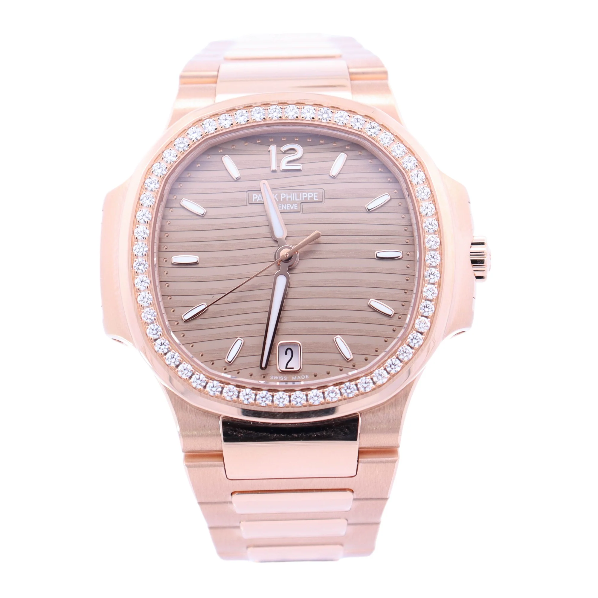 Patek Philippe Nautilus 35mm Champagne Dial Watch Ref# 7118/1200R-010