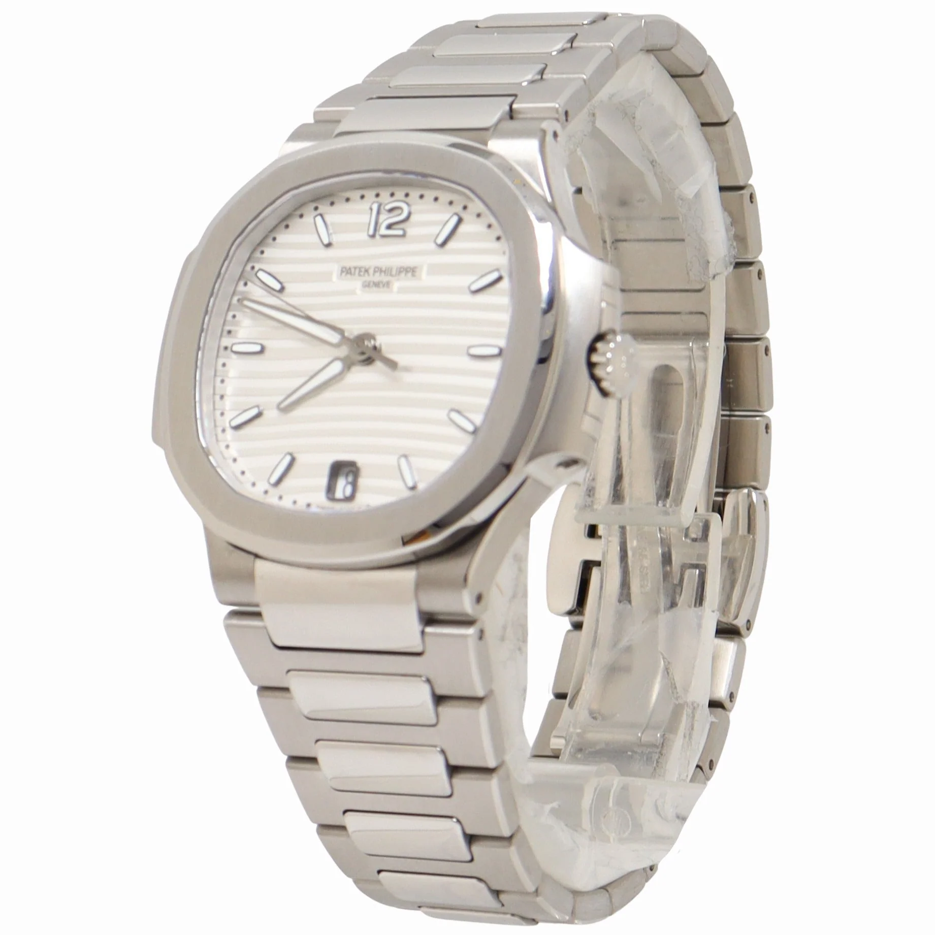 Patek Philippe Nautilus 35mm Stainless Steel Silver Stick Dial Watch Reference# 7118/1A-010 - Image 2