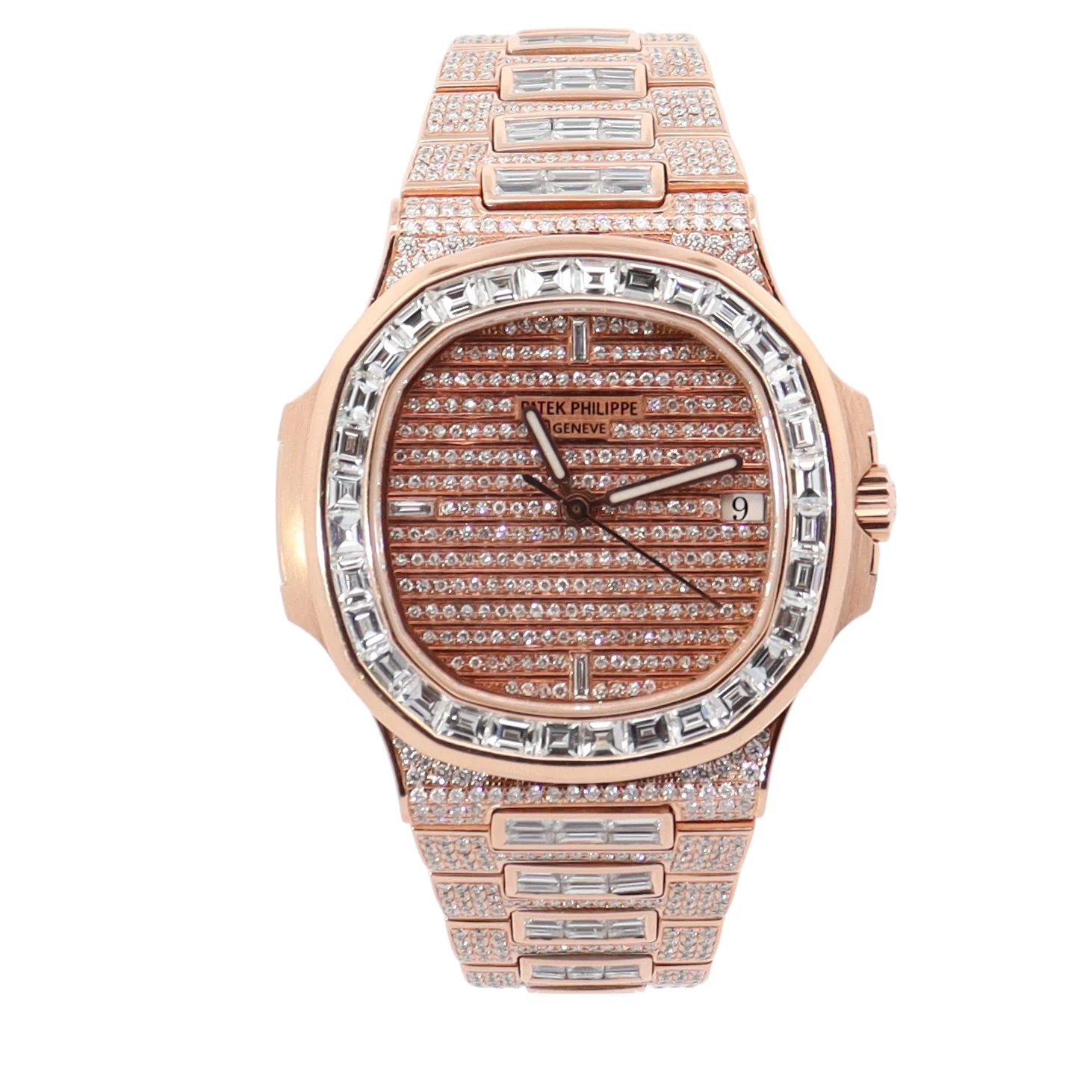 Patek Philippe Nautilus 40mm Pave Dial Watch Ref# 5711