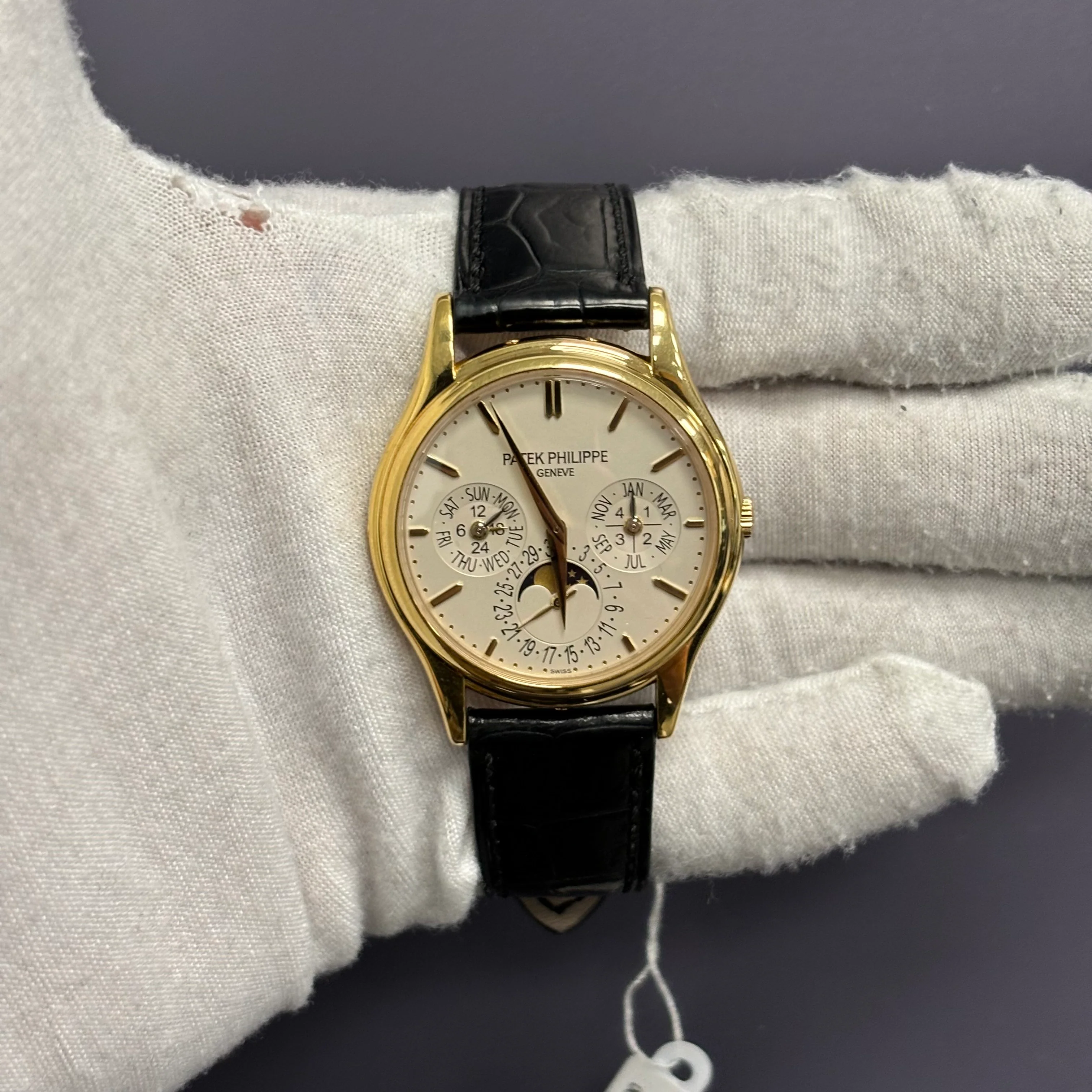 Patek Philippe Perpetual Calendar 37mm White Dial Watch Ref# 5140J - Image 2