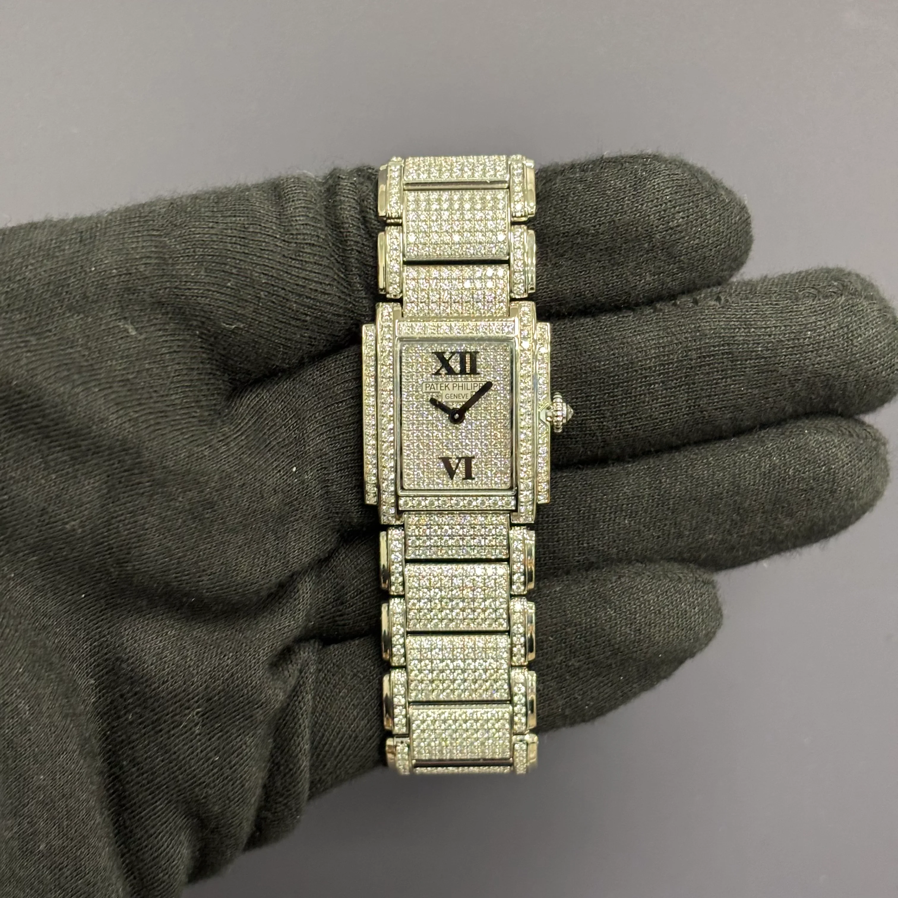 Patek Philippe Twenty-4 22mm Pave Dial Watch Ref# 4909/50G-001 - Image 2