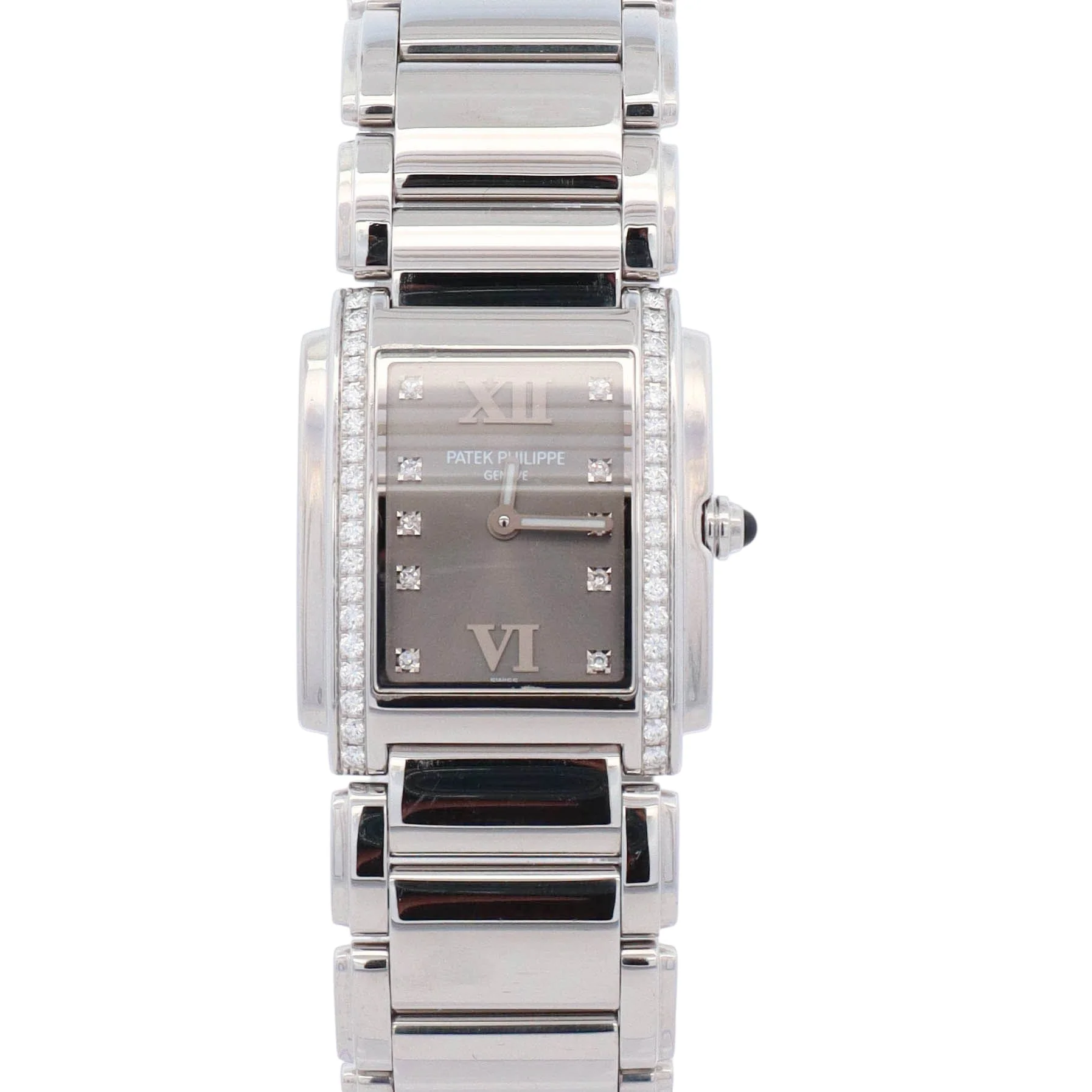 Patek Philippe Twenty 4 25mm x 30mm Grey Dial Watch Ref# 4910/10A-010