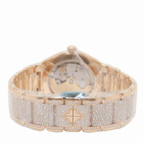 Patek Philippe Ladies Twenty~4 Factory Rose Gold 36mm Factory Paved Diamond Dial Watch Reference# 7300/1450r - Image 4