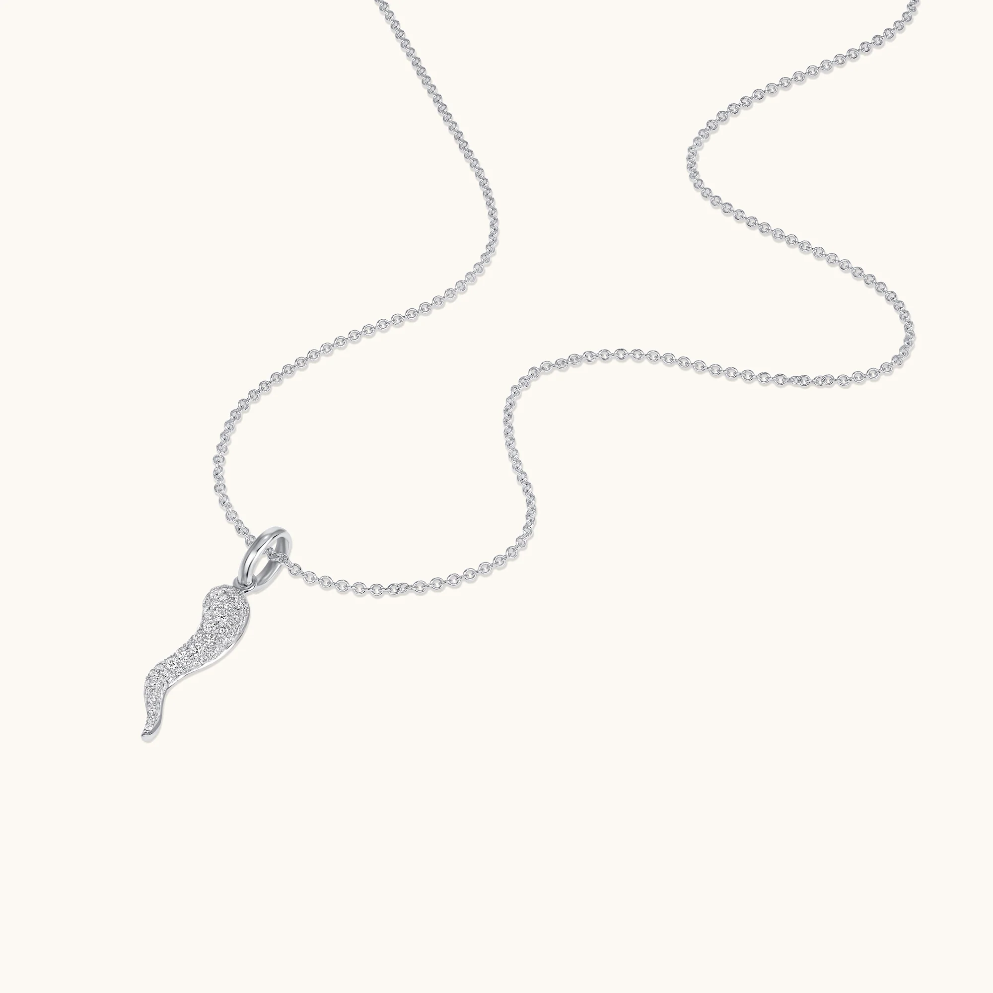 Pave Diamond Cornicello Pendant - Image 5