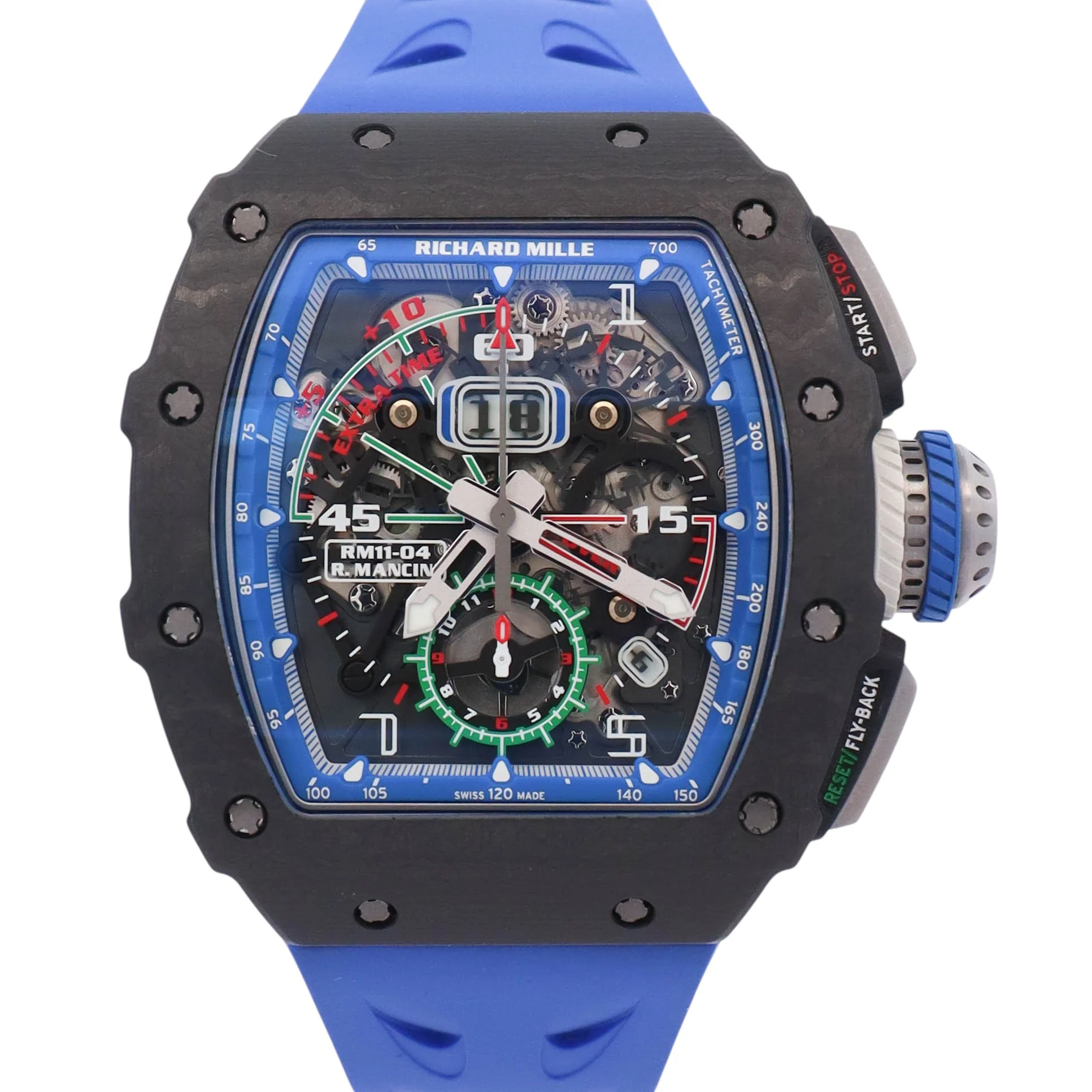 Richard Mille 11-04 Roberto Mancini Edition 50mm Skeleton Dial Watch Ref# RM11-04