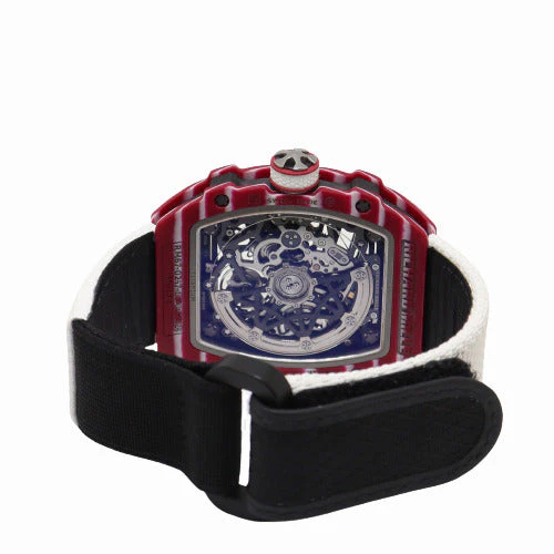 Richard Mille Mens High Jump "Mutaz Essa Barshim" Carbon TPT 38.07mm x 47.52mm Skeleton Dial Watch Reference# RM67-02 - Image 4