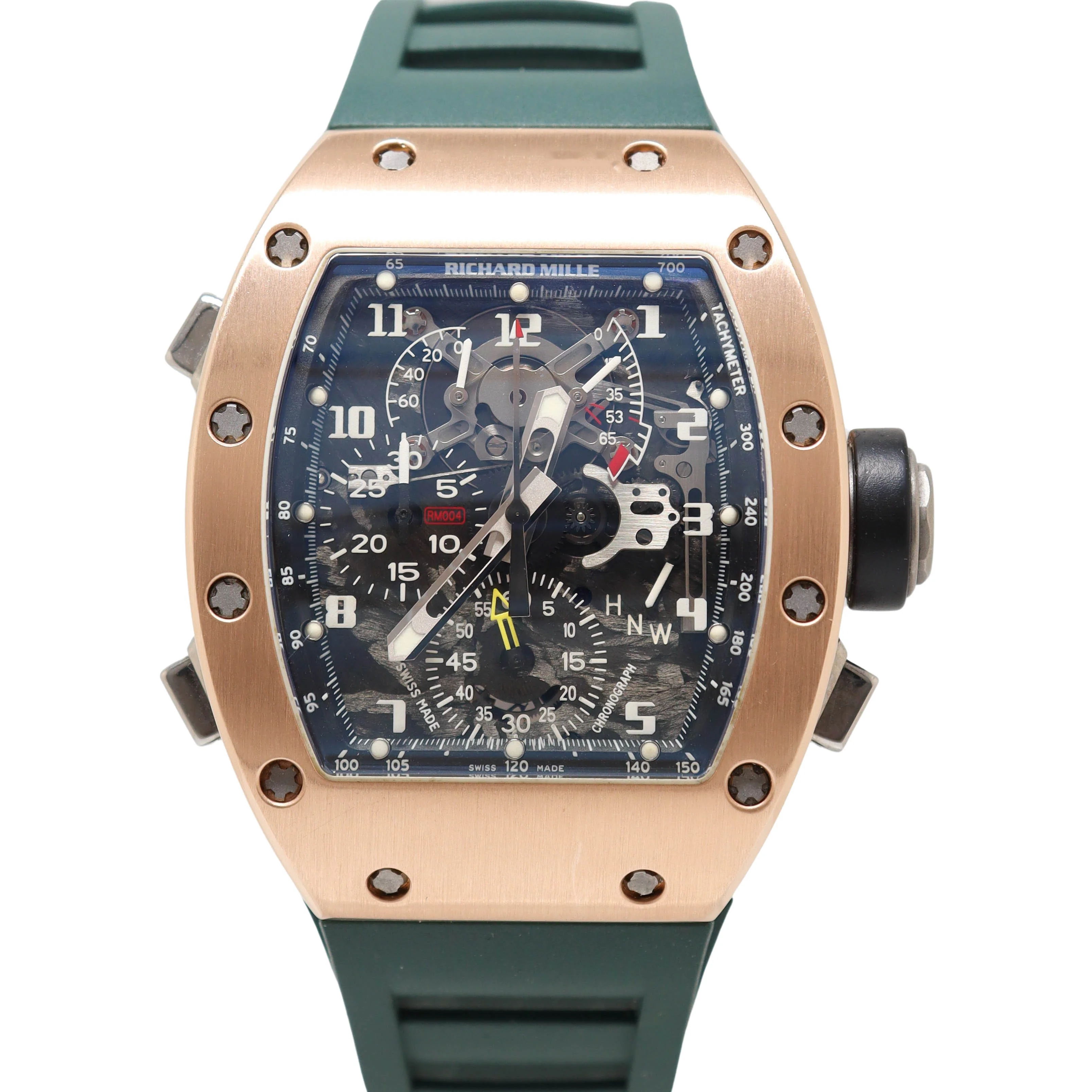 Richard Mille RM004 Rose Gold 48 x 39.7mm Skeleton Dial Watch Reference# RM004-AH PG