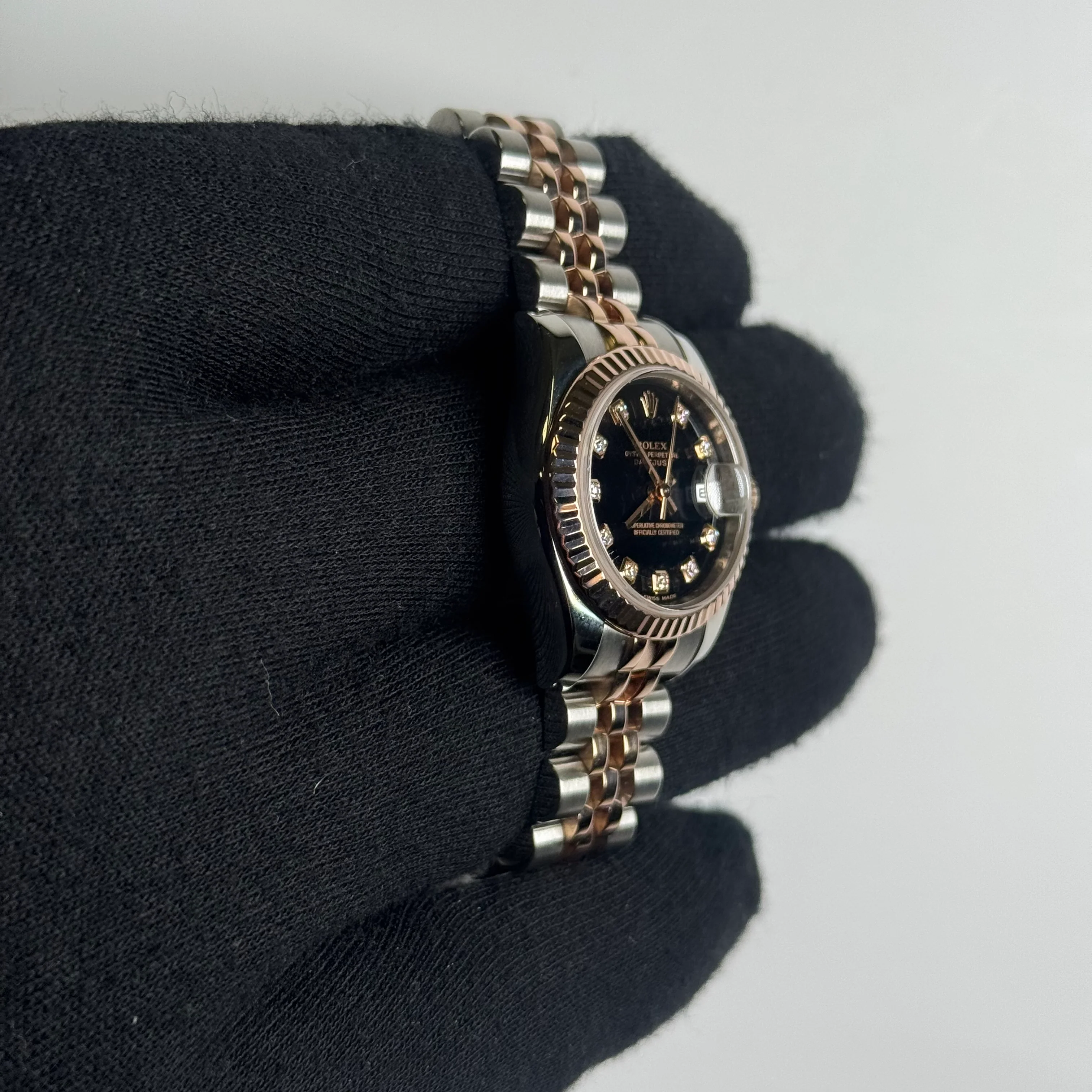 Rolex Datejust 26mm Black Dial Watch Ref# 179171 - Image 3