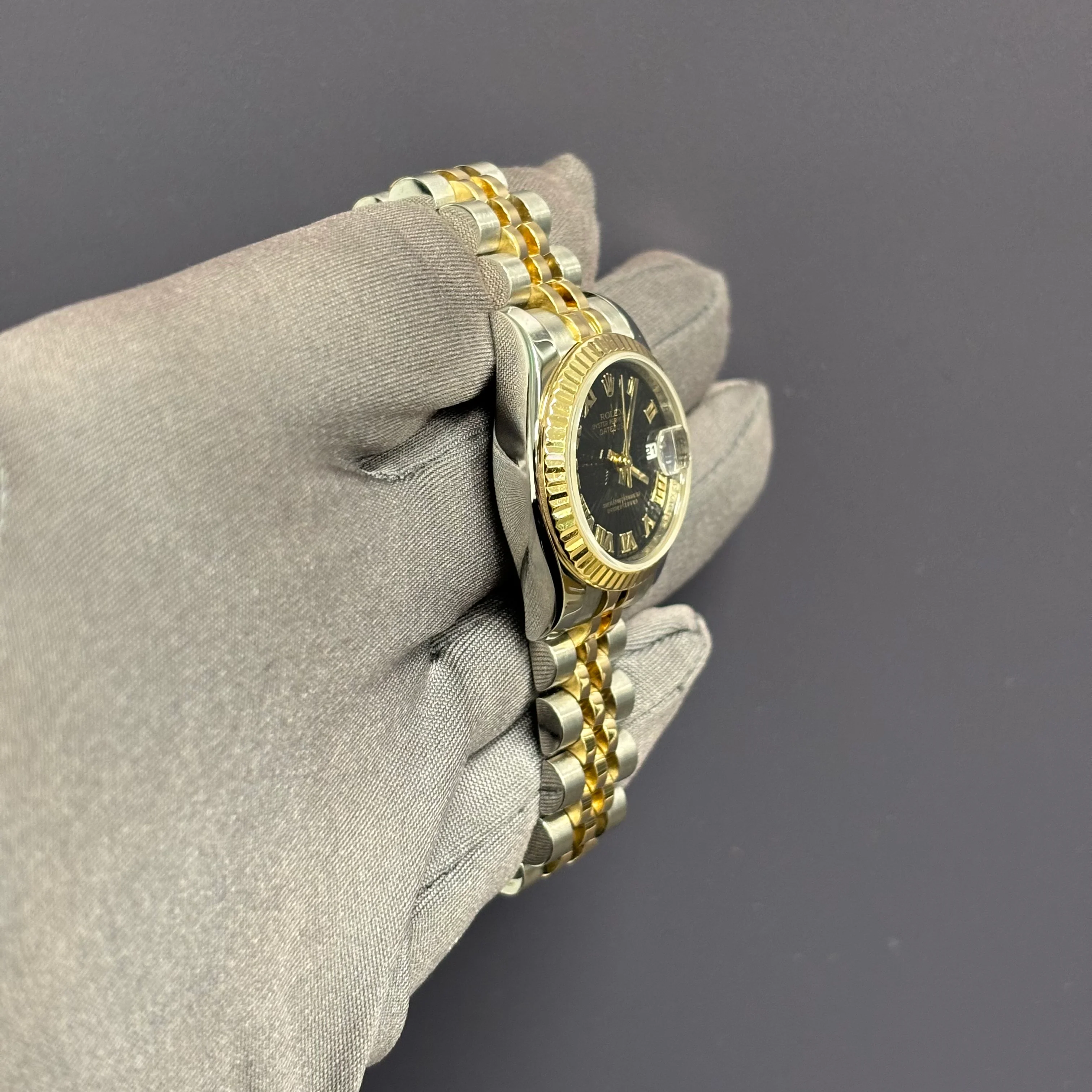 Rolex Datejust 26mm Black Dial Watch Ref# 179173 - Image 3