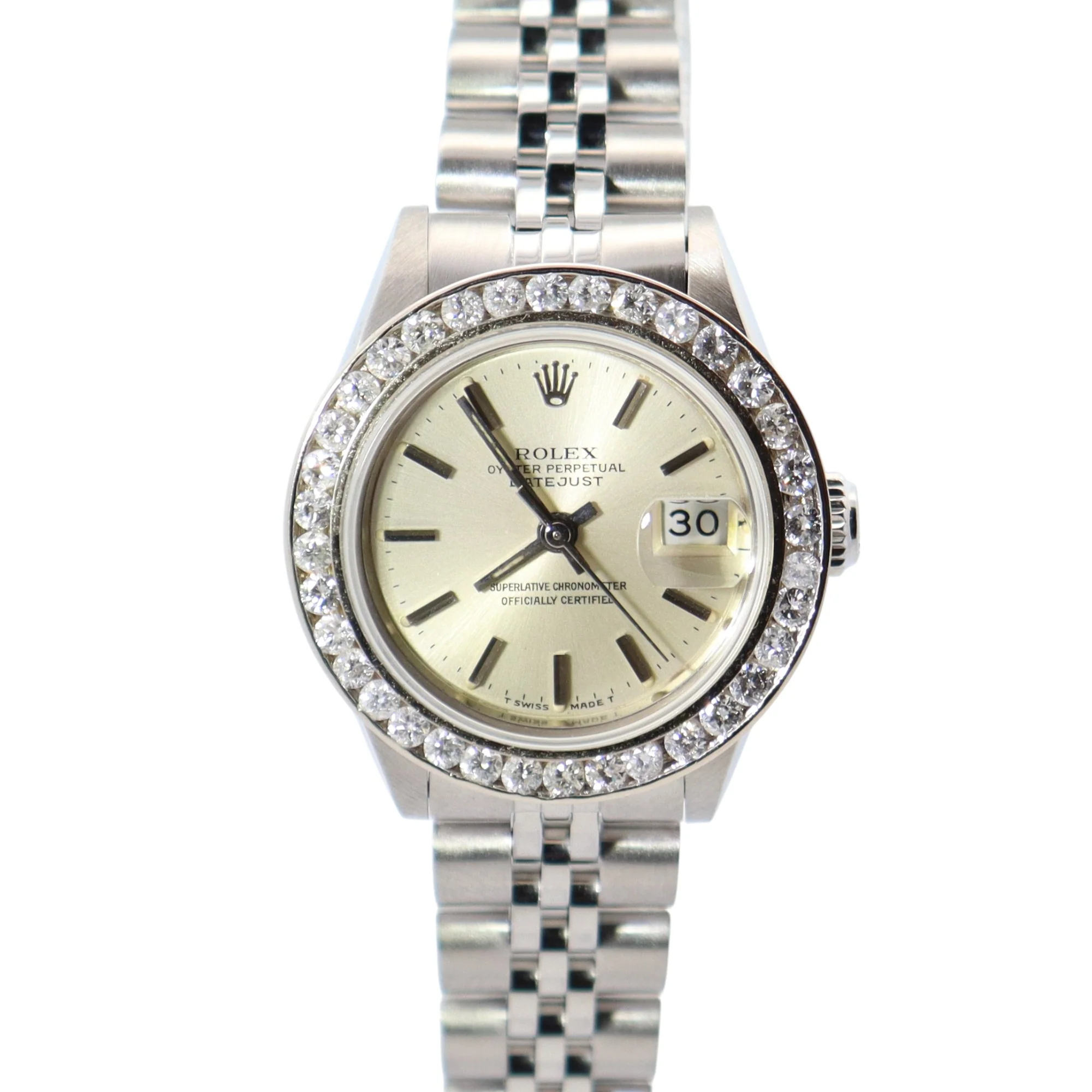 Rolex Datejust 26mm Silver Dial Watch Ref# 69174