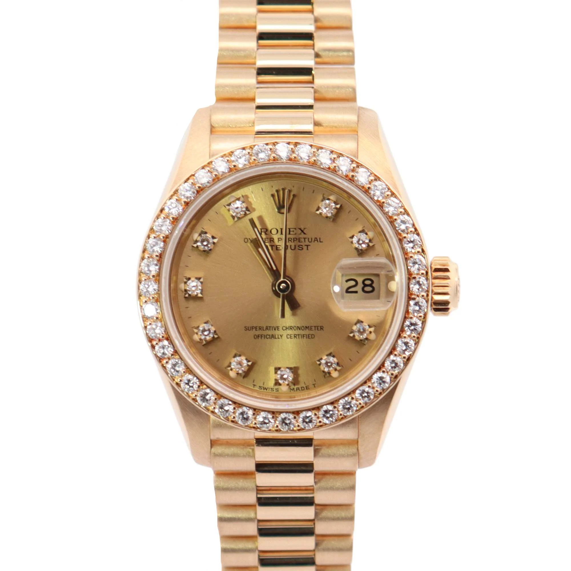 Rolex Datejust 26mm Champagne Dial Watch Ref# 69138