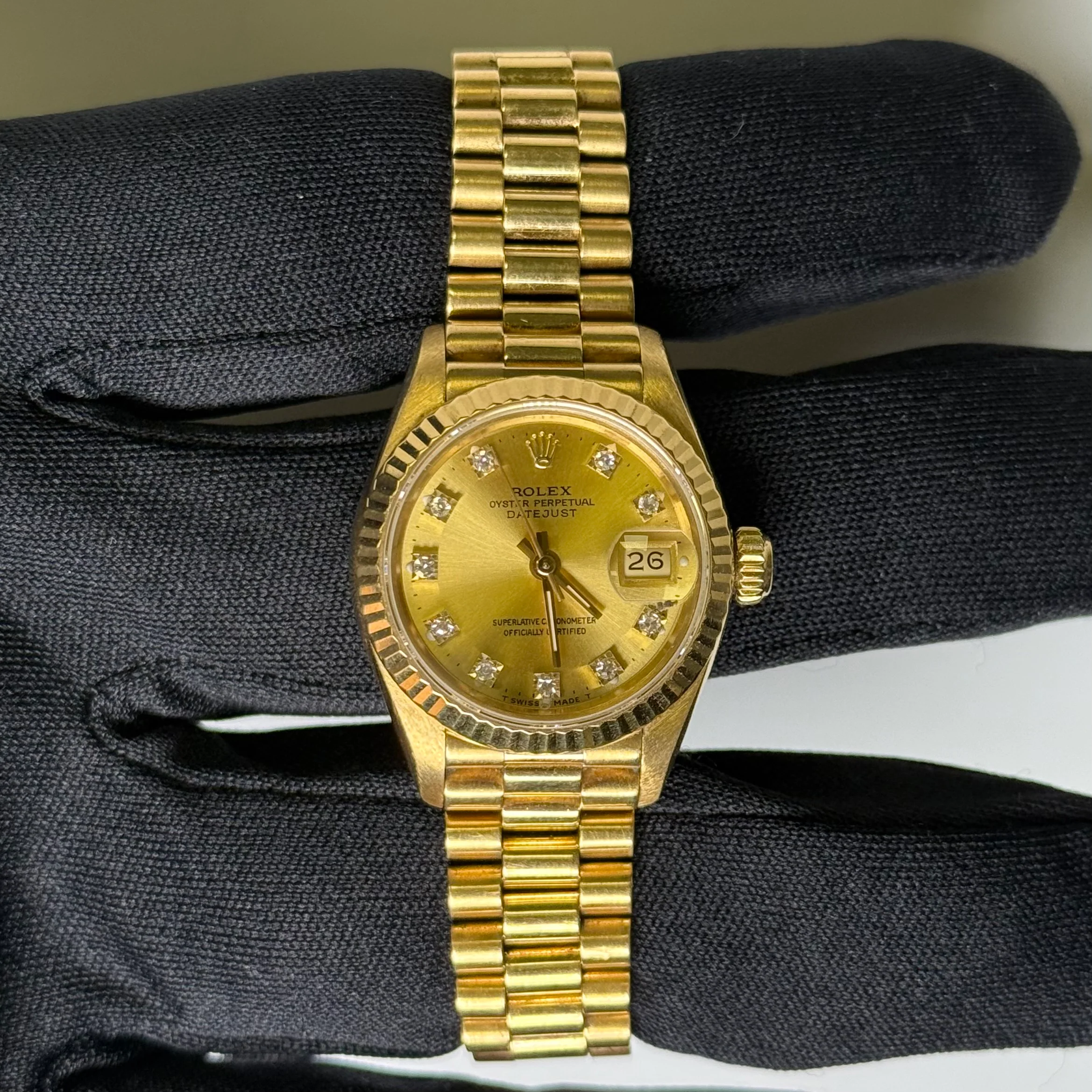 Rolex Datejust 26mm Champagne Dial Watch Ref# 69178 - Image 2
