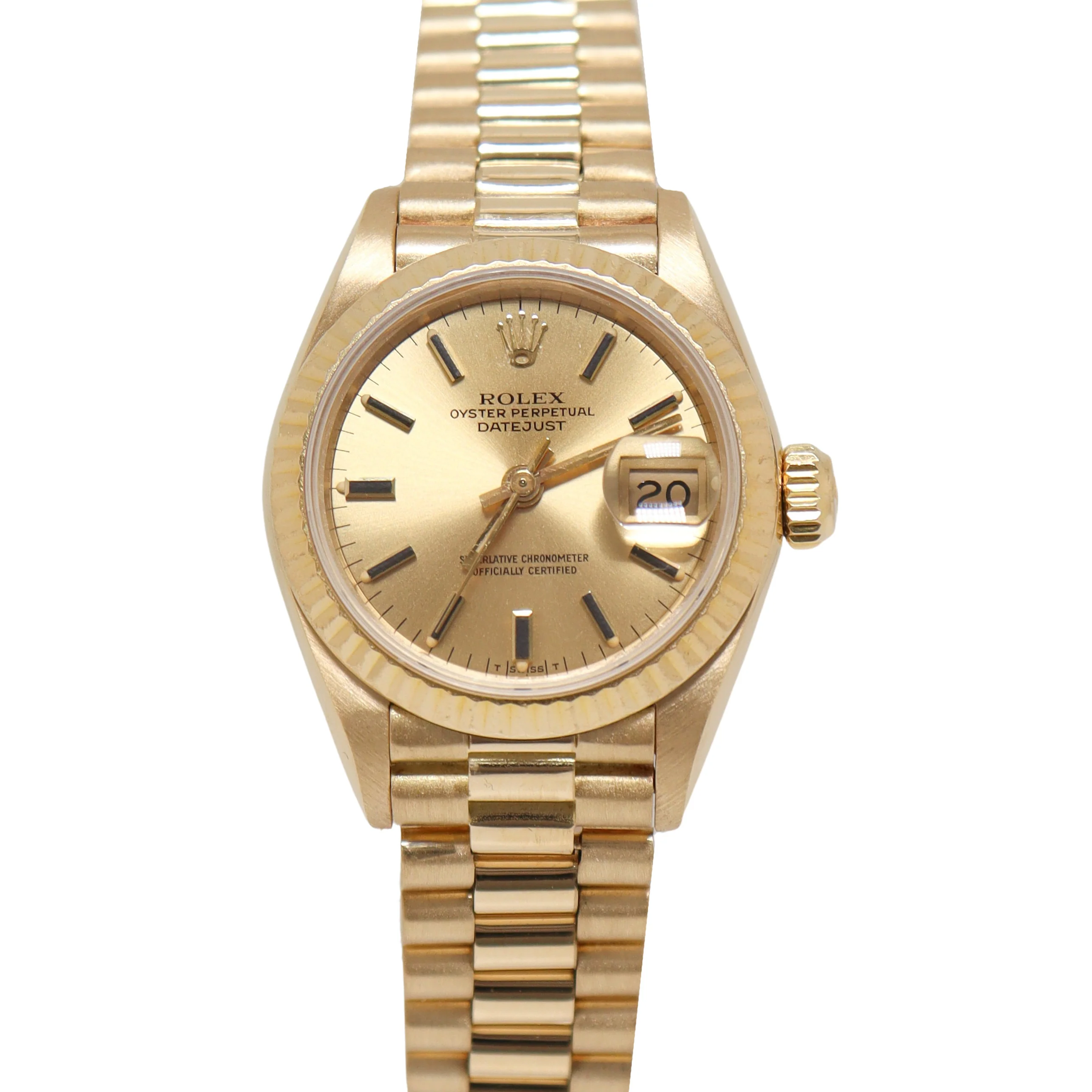 Rolex Datejust 26mm Champagne Dial Watch Ref# 69178