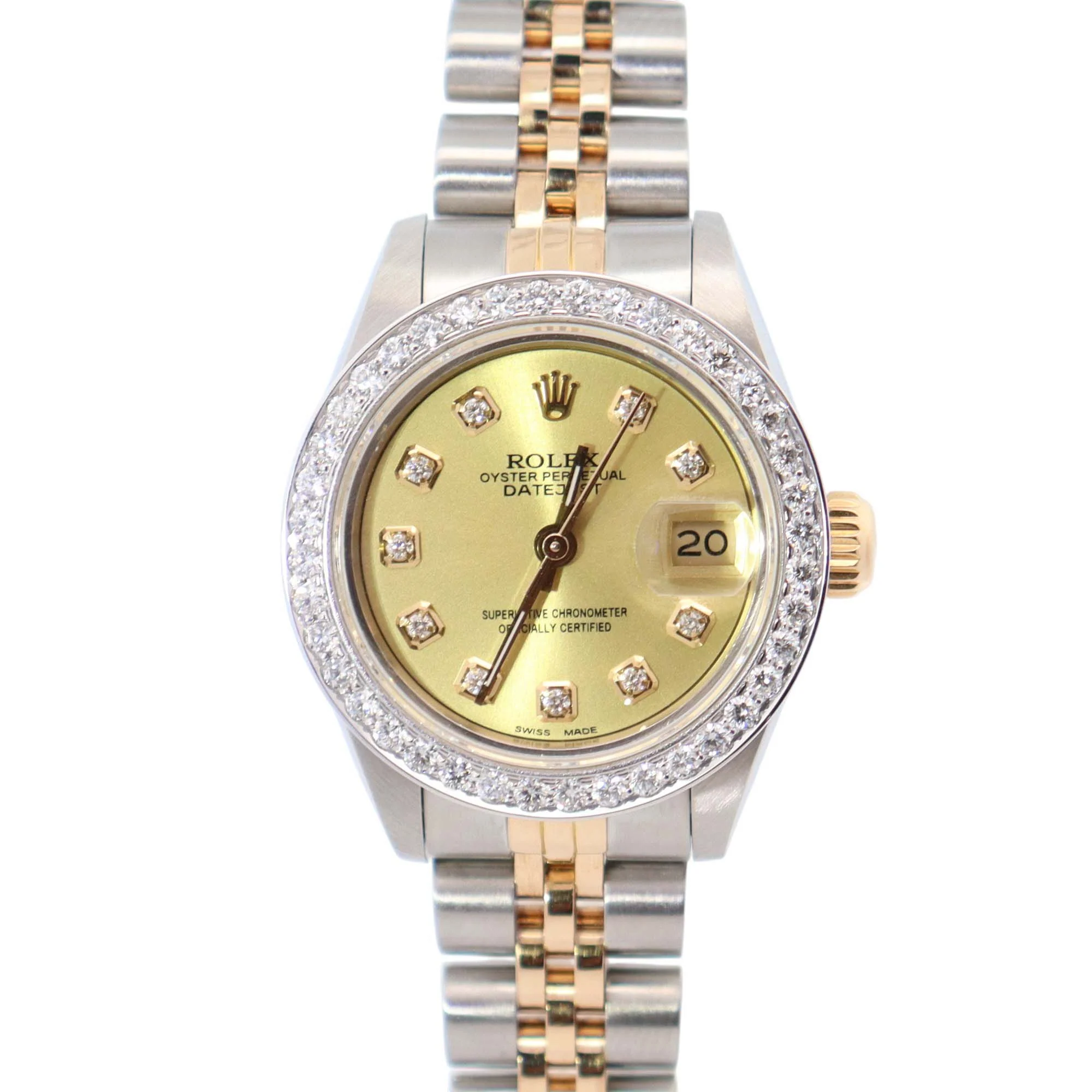 Rolex Datejust 26mm Champagne Dial Watch Ref# 69173