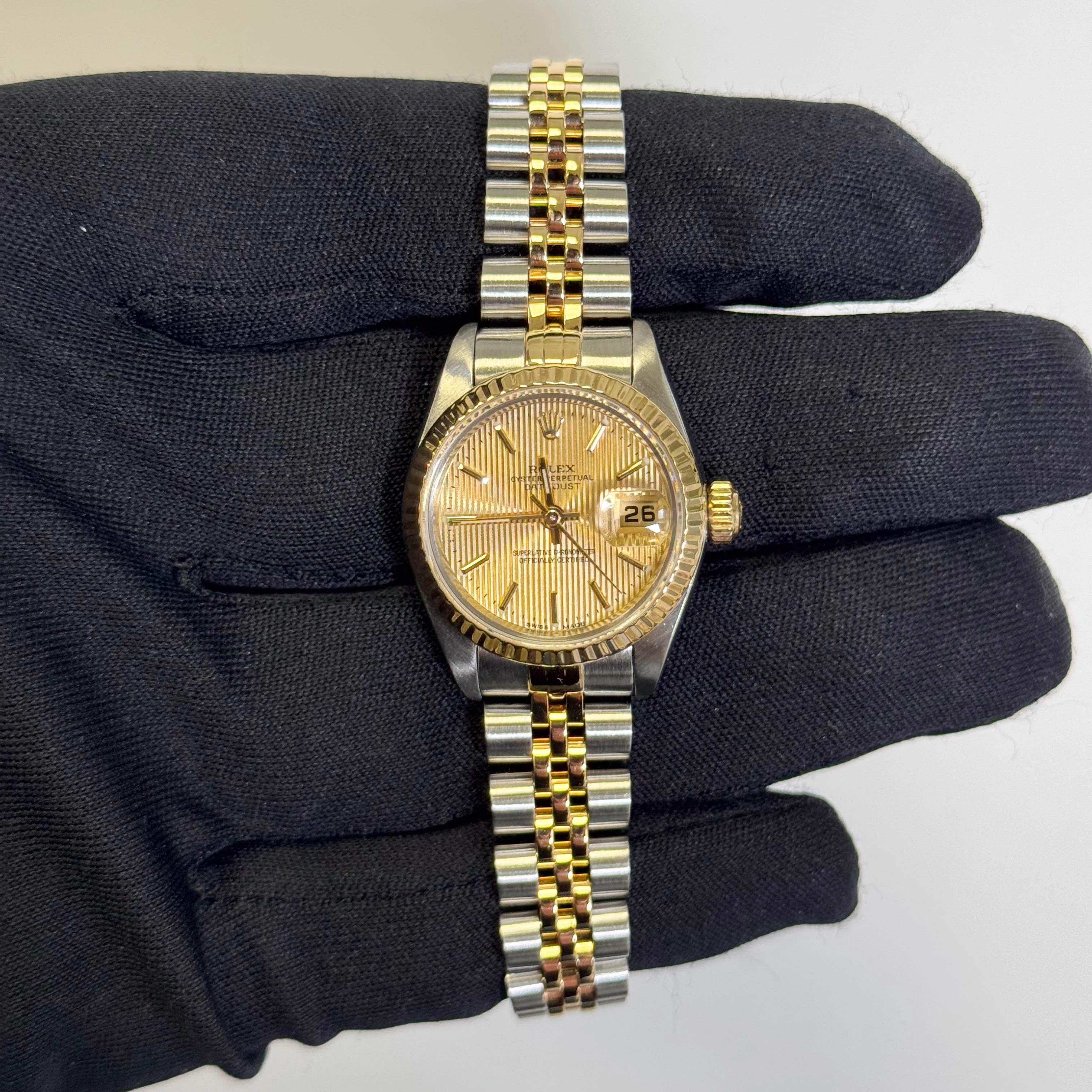 Rolex Datejust 26mm Champagne Dial Watch Ref# 69173 - Image 2