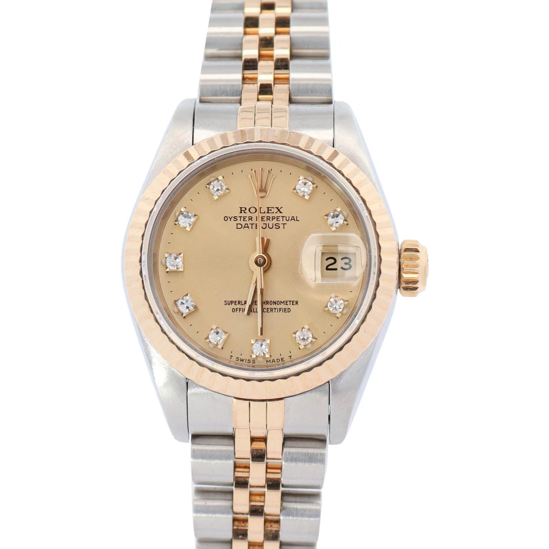 Rolex Datejust 26mm Champagne Dial Watch Ref# 69173