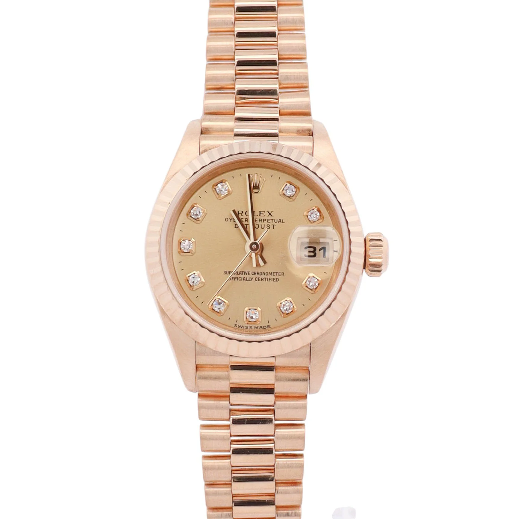 Rolex Datejust 26mm Champagne Dial Watch Ref# 69178