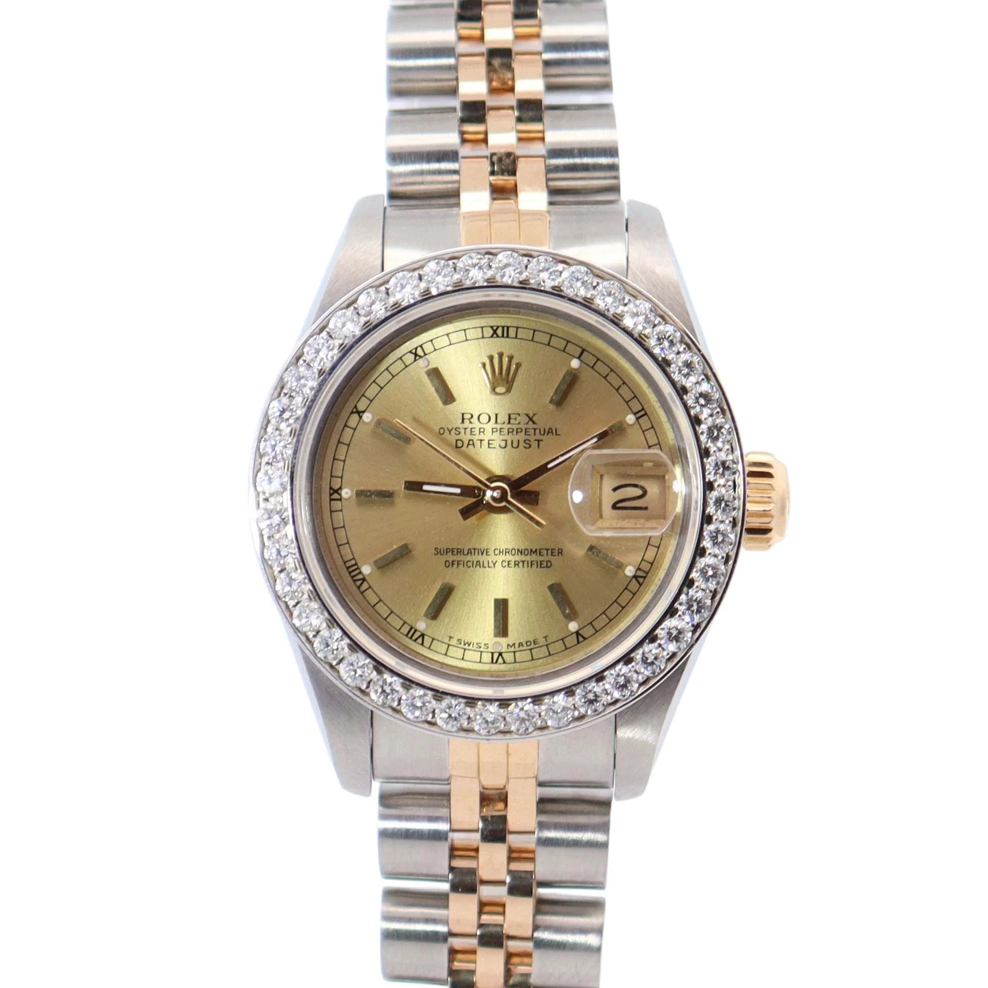 Rolex Datejust 26mm Champagne Dial Watch Ref# 69173