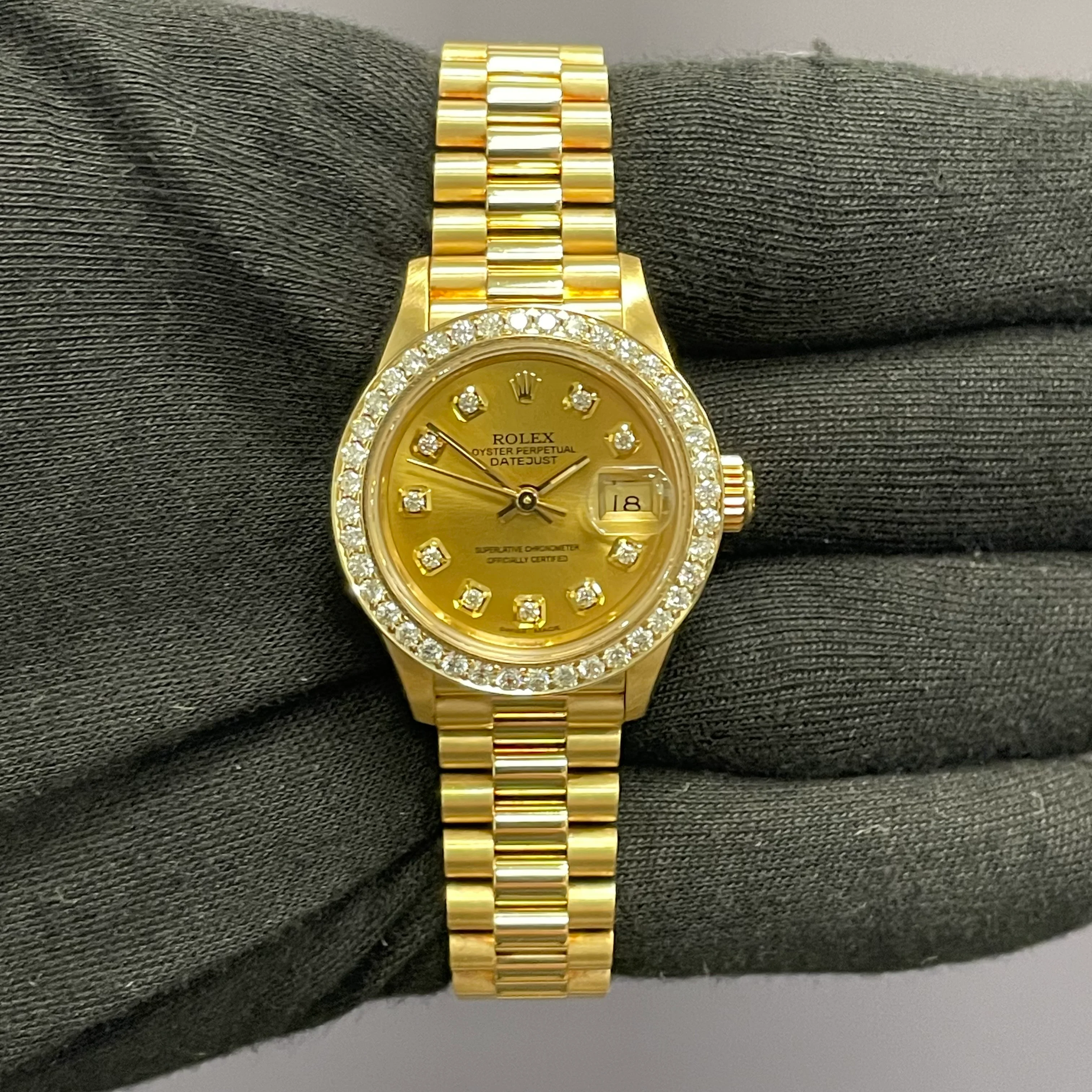 Rolex Datejust 26mm Champagne Watch Dial Watch Ref# 69178 - Image 2