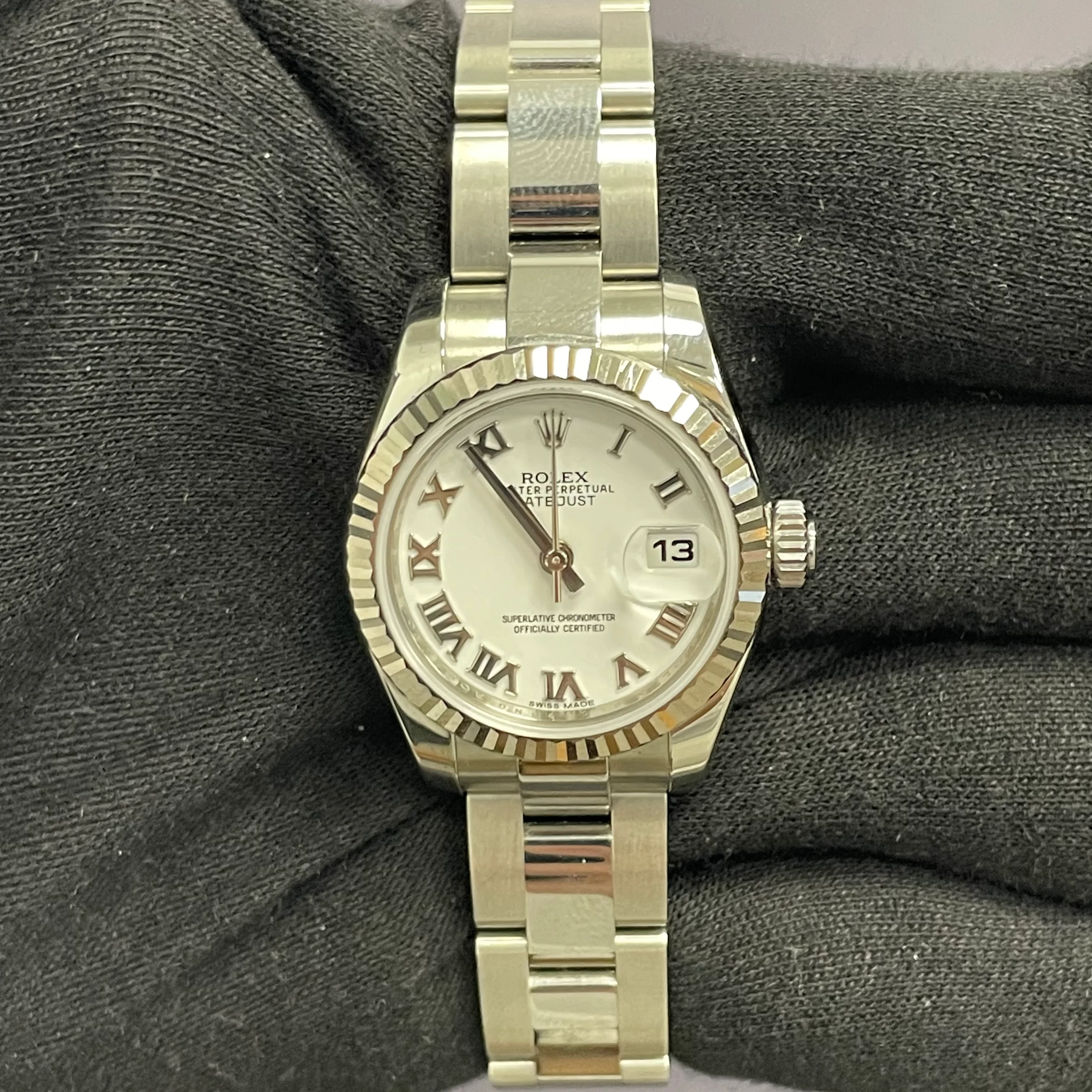 Rolex Datejust 26mm White Dial Watch Ref# 179174 - Image 2