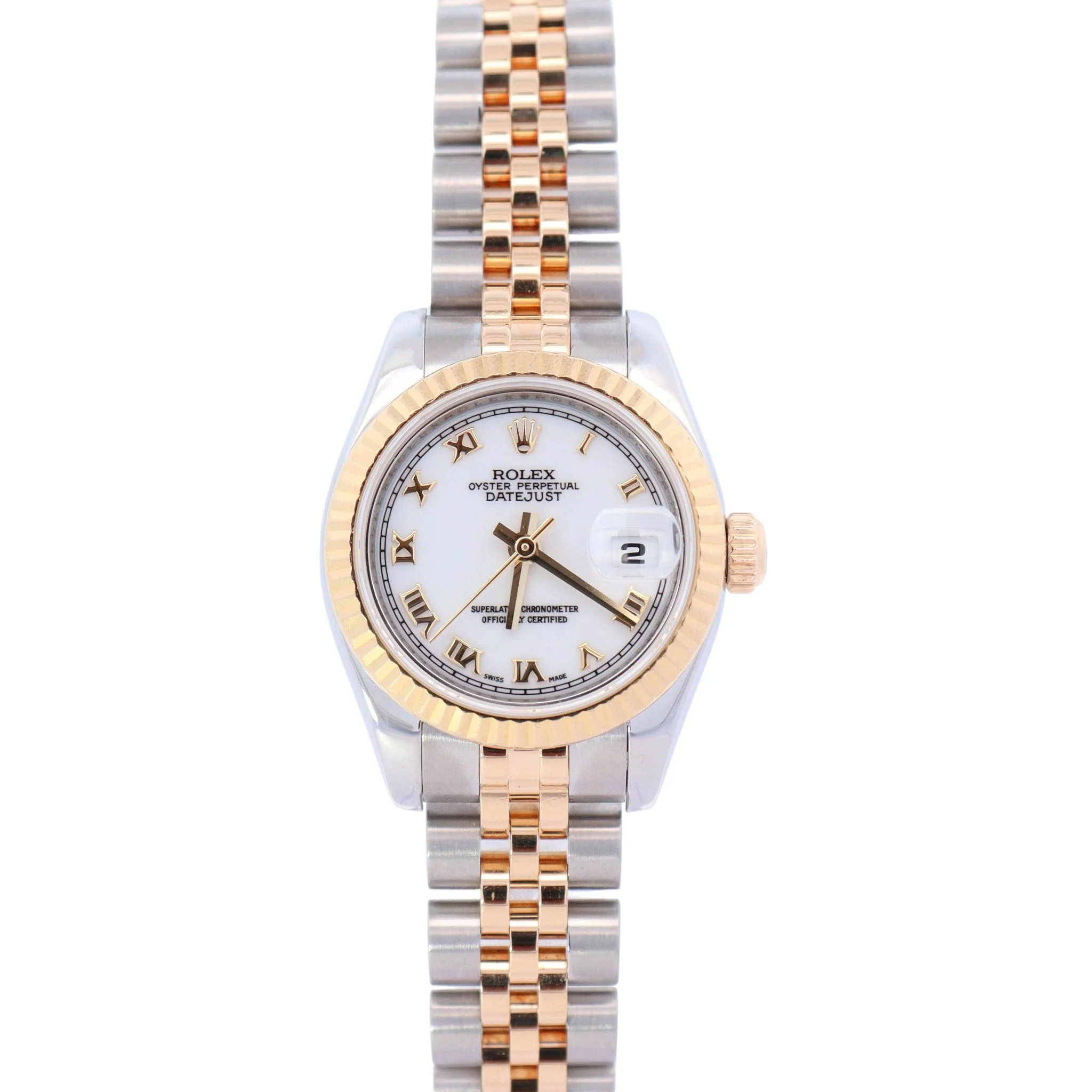 Rolex Datejust 26mm White Dial Watch Ref# 179173