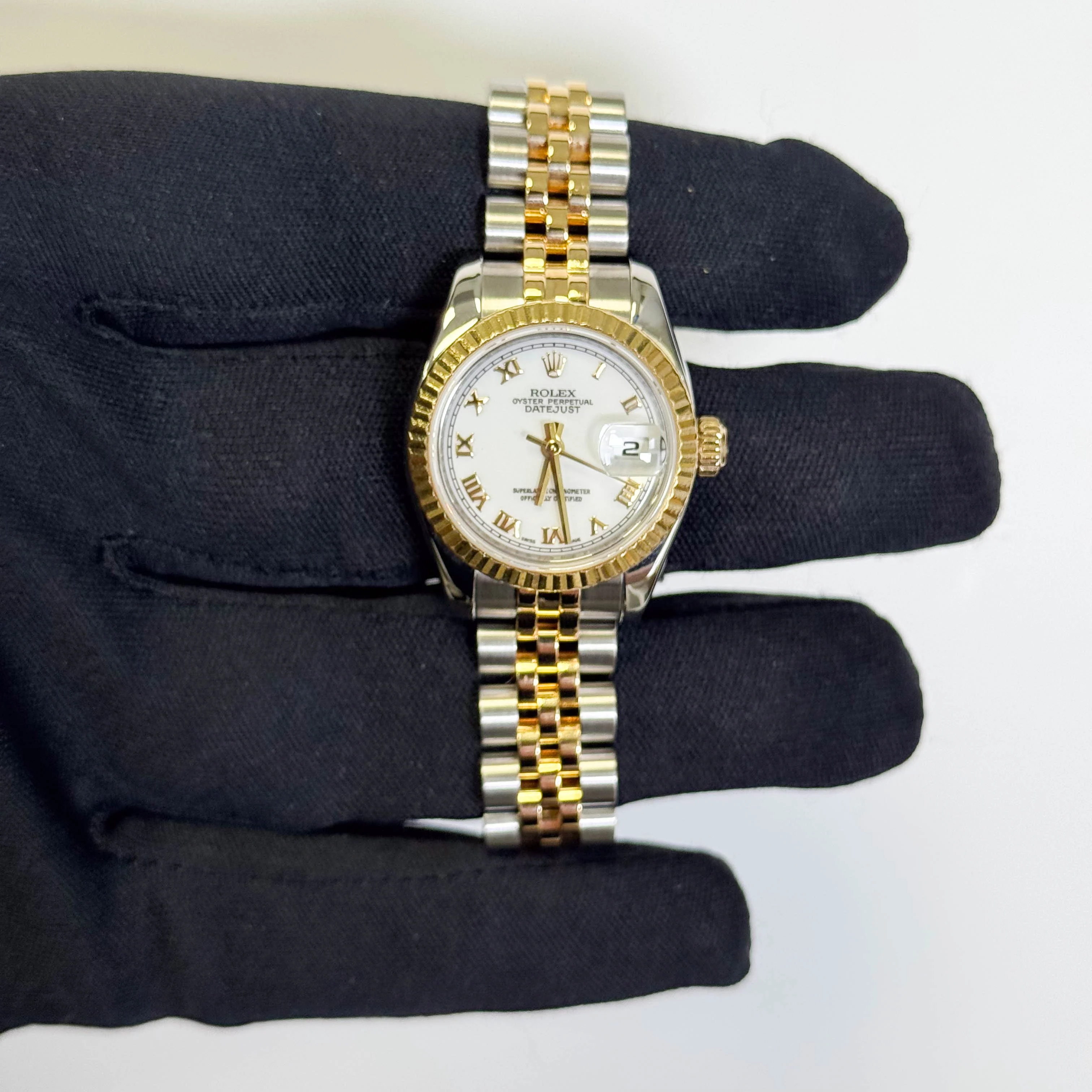 Rolex Datejust 26mm White Dial Watch Ref# 179173 - Image 2