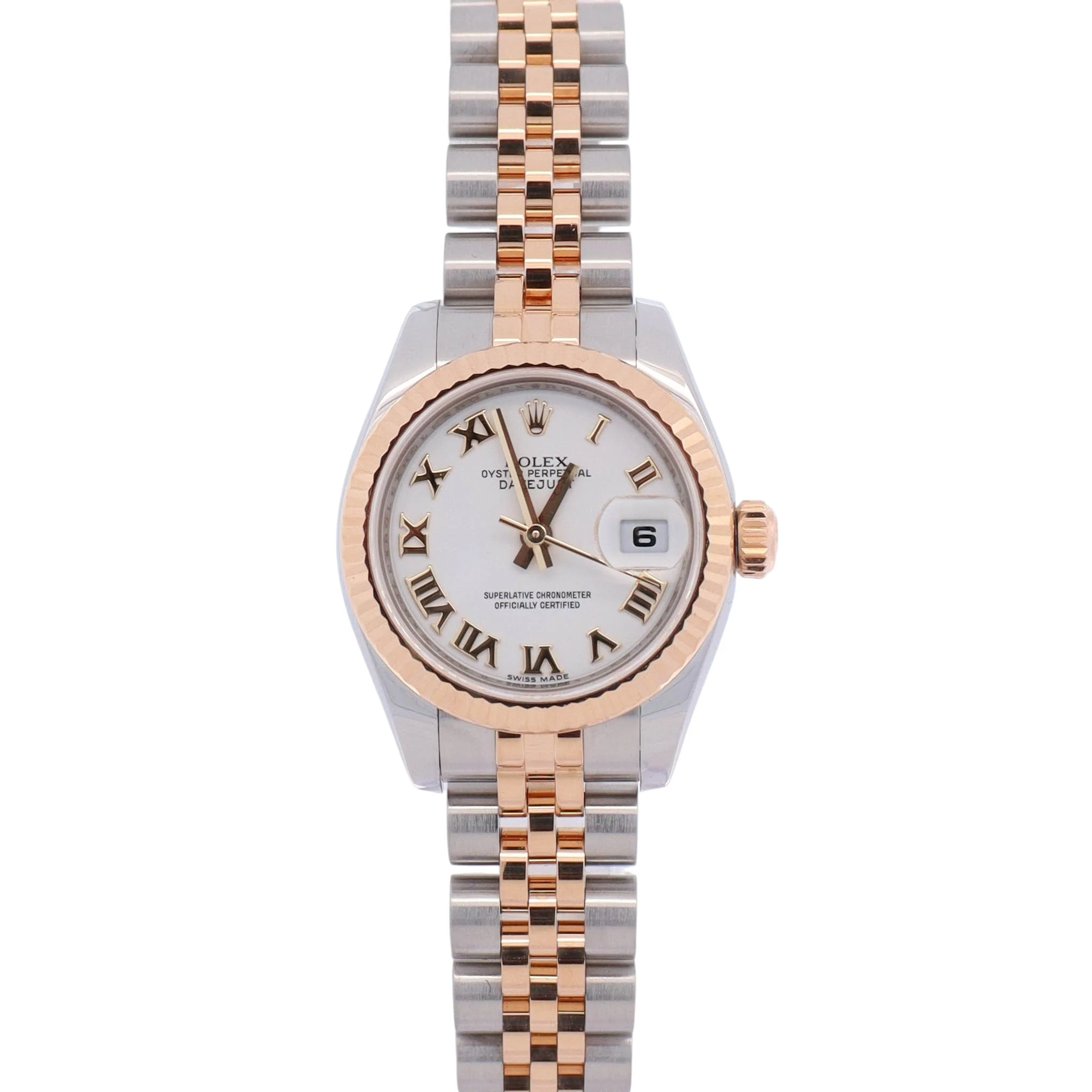 Rolex Datejust 26mm White Dial Watch Ref# 179173