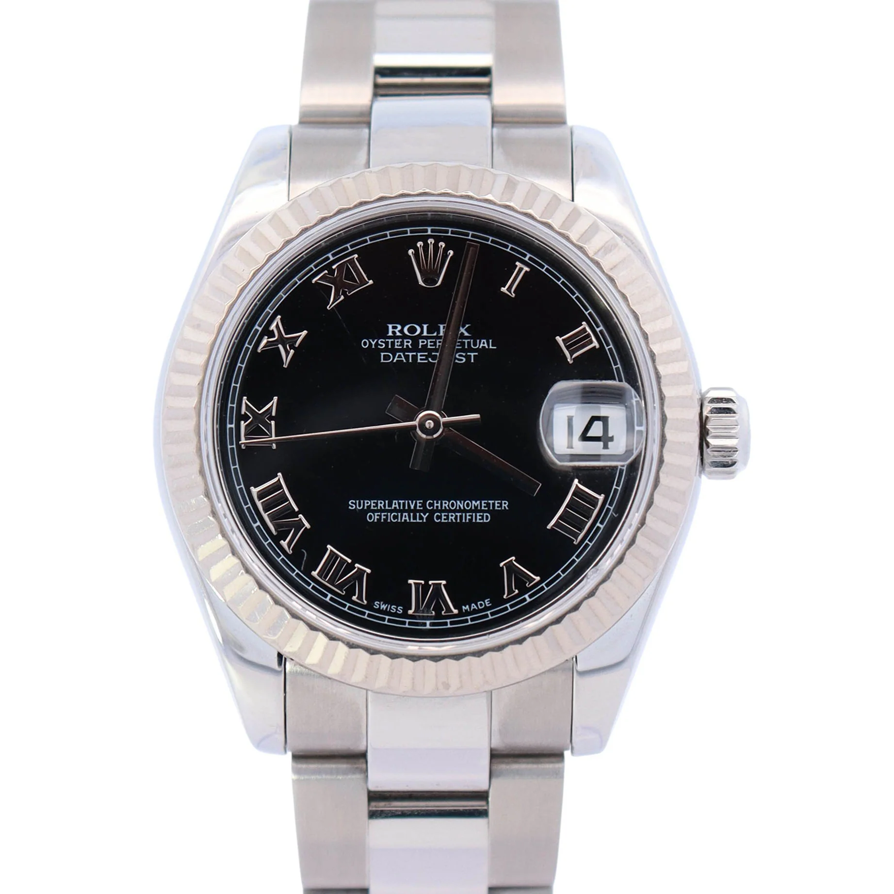 Rolex Datejust 31mm Black Dial Watch Ref# 178274