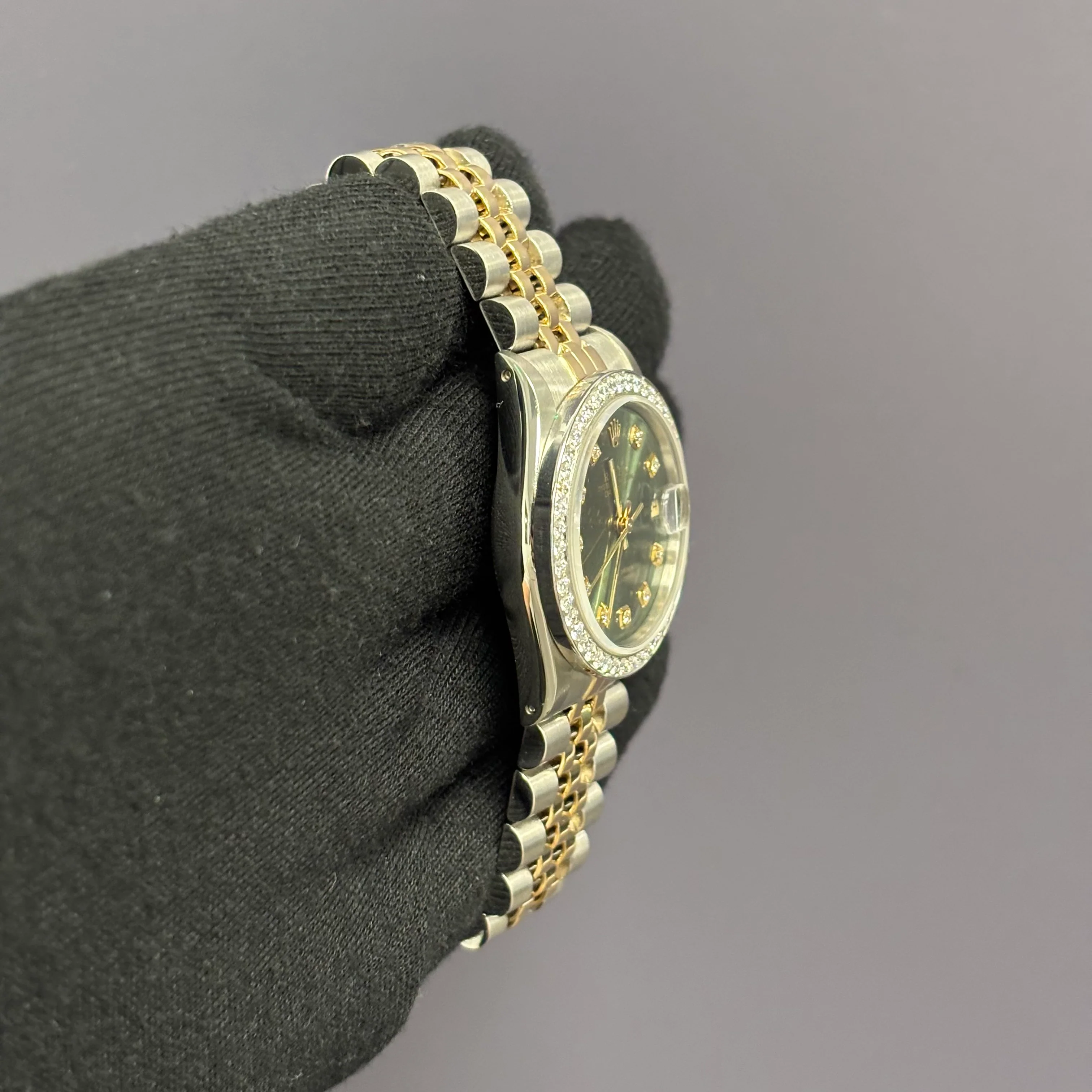 Rolex Datejust 31mm Green Dial Watch Ref# 68273 - Image 3