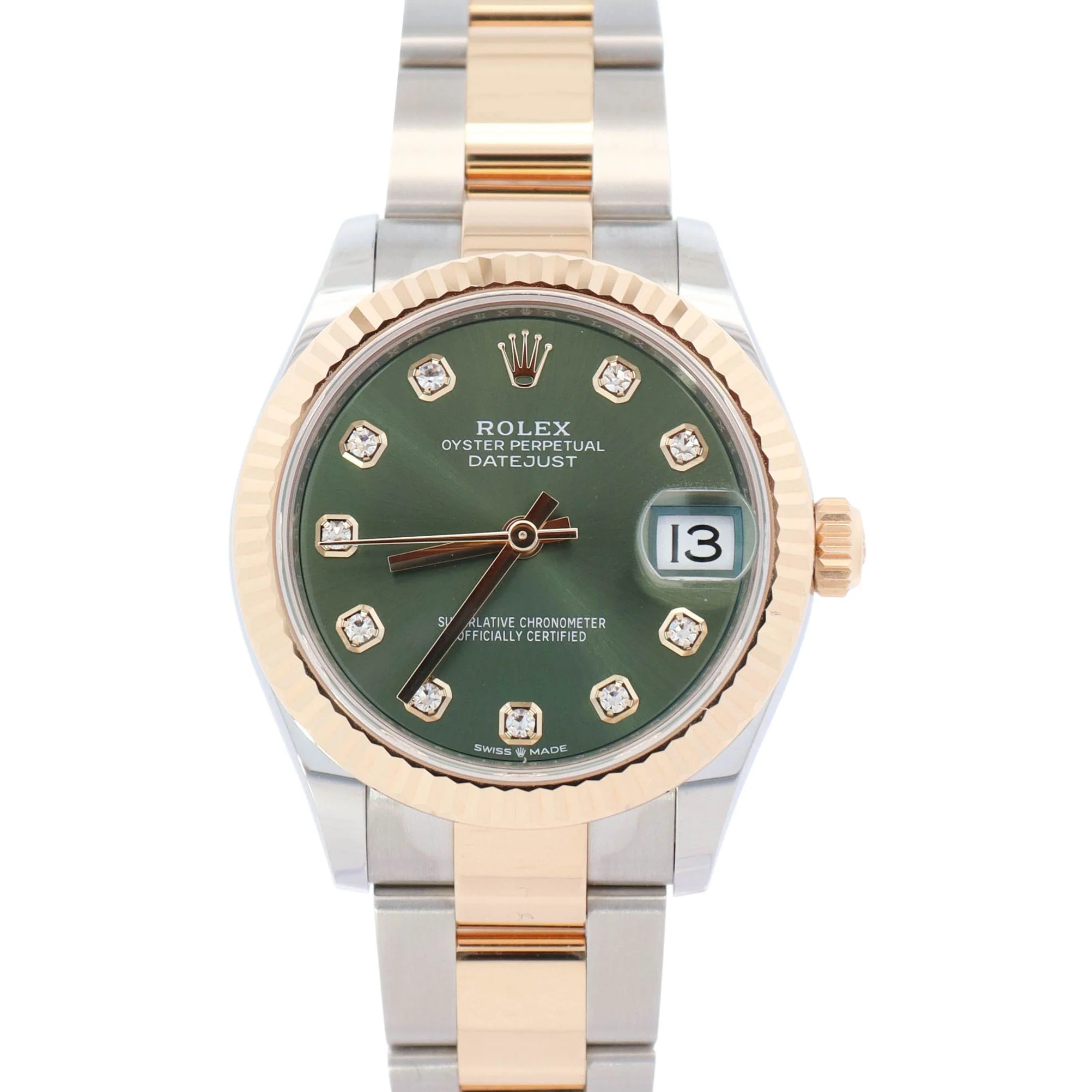 Rolex Datejust 31mm Olive Dial Watch Ref# 278273
